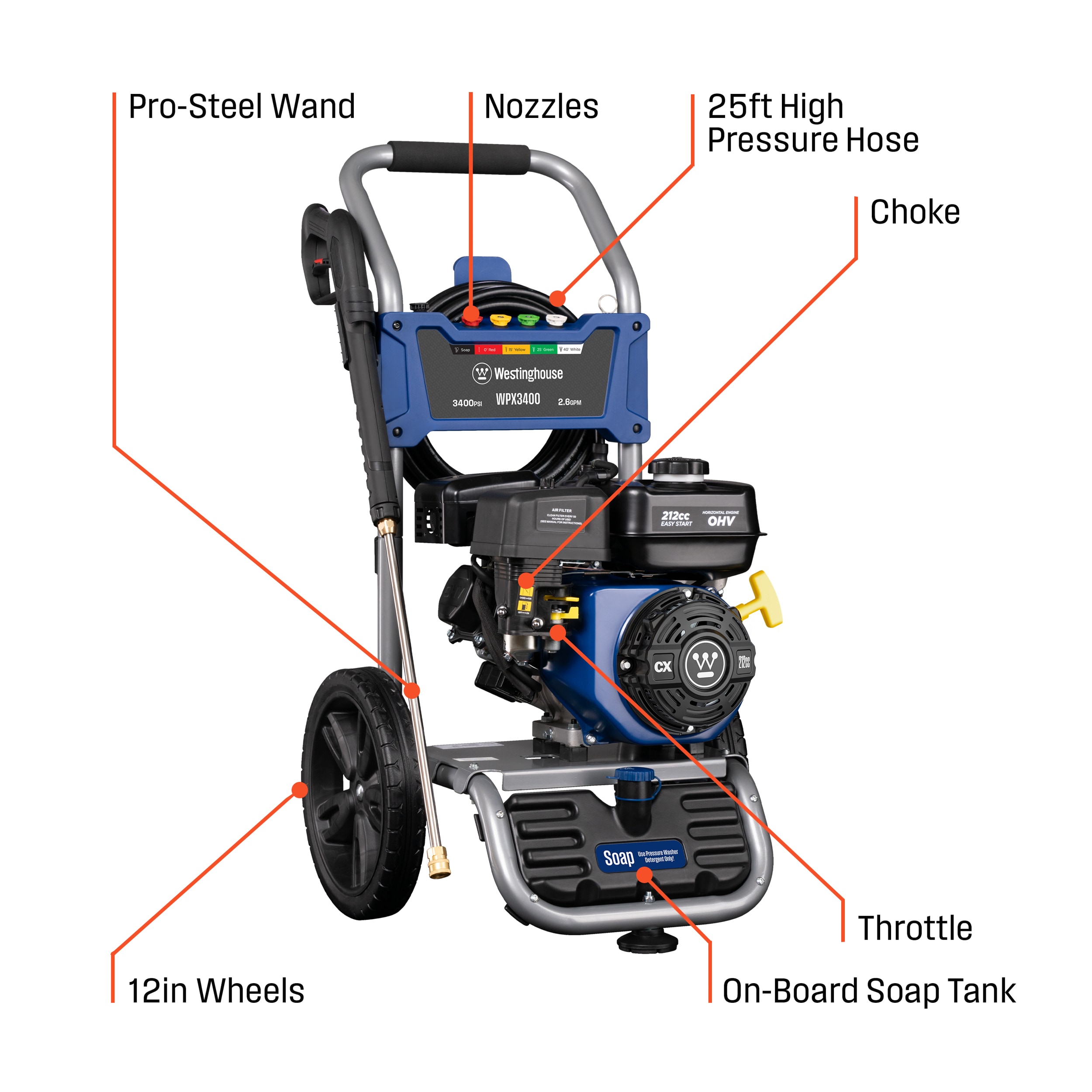 Westinghouse WPX3400 Gas-Pressurewashers - View #13