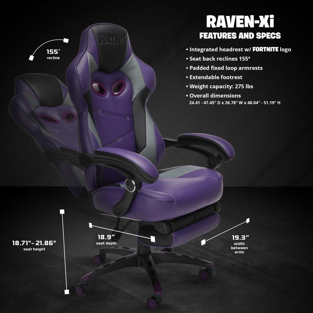 RESPAWN RAVEN-X Fortnite Gaming Reclining Ergonomic Chair RAVEN-04 New 