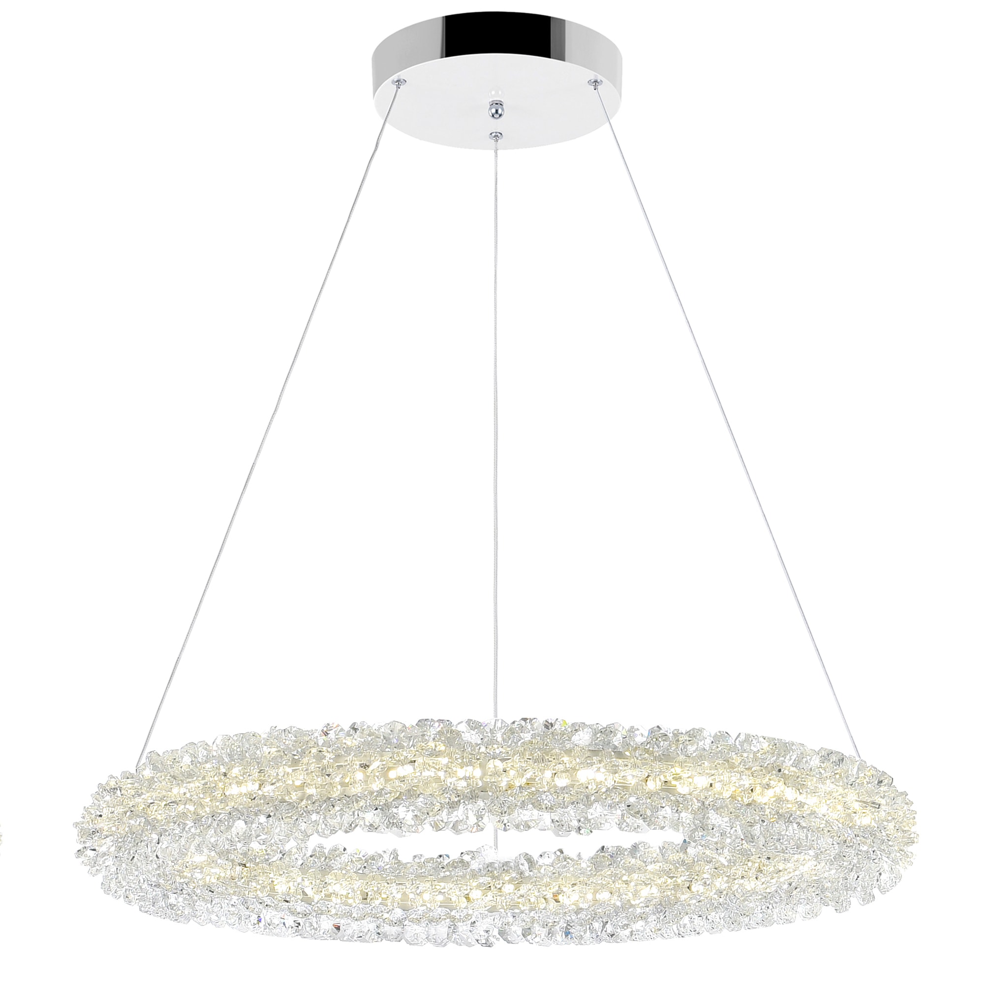 CWI Lighting 1042P17-601-R Arielle Chrome Modern/contemporary Integrated LED For Use in Bathrooms, Bedrooms, Dining Rooms, Foyers, Kitchens, Living Rooms Chandelier