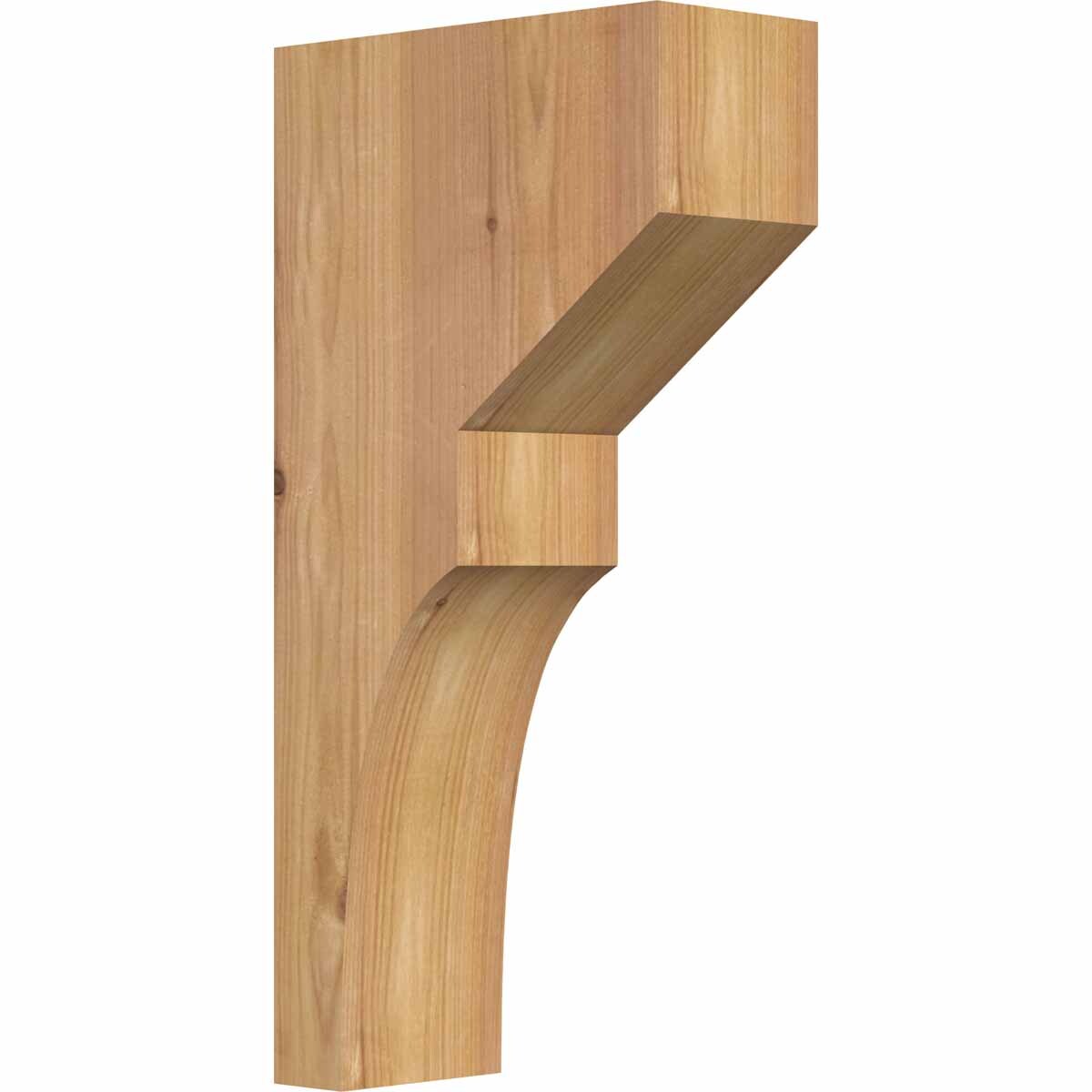 Ekena Millwork COR04X08X16MON00SWR 3.5-in x 8-in x 16-in Monterey Unfinished Western red cedar Wood Paintable/Stainable Corbel