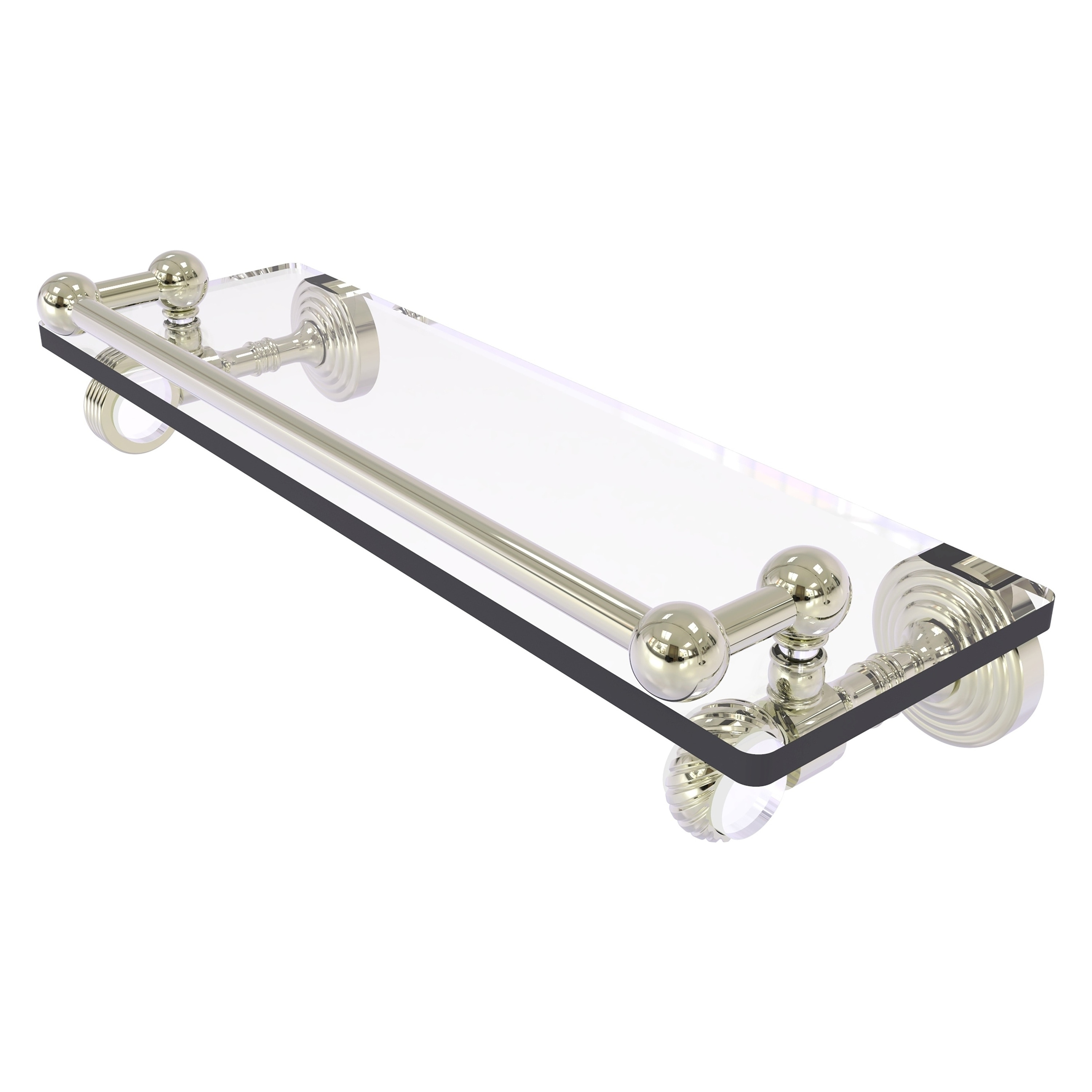 Allied Brass PG-1T-16-GAL-PNI Pacific Grove Polished Nickel Wall mount Bathroom Shelf ( 16-in x 3.5-in x 5-in )