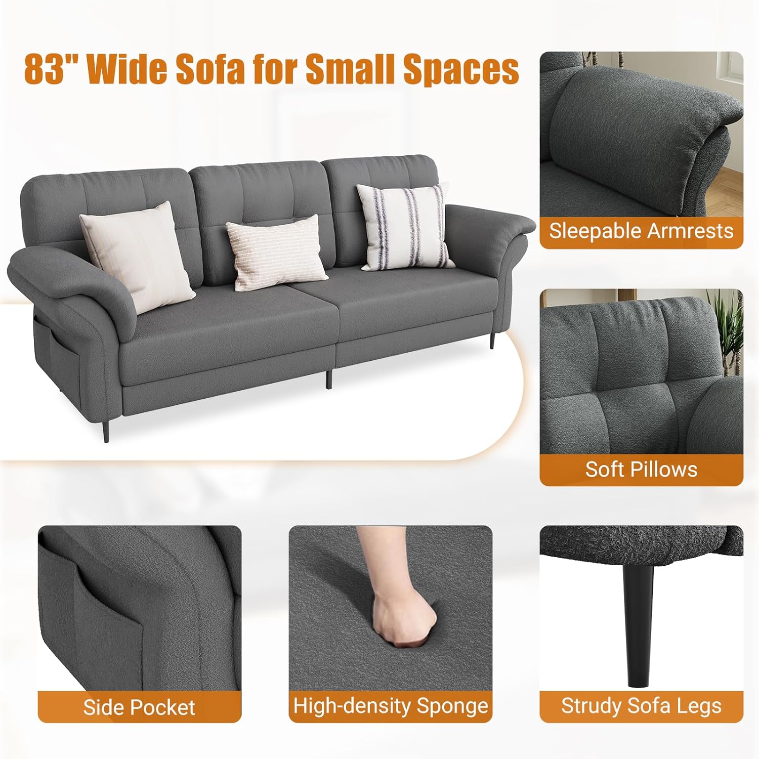 WhizMax PD-PHO-343E5CBM Sofas-Loveseats - View #5