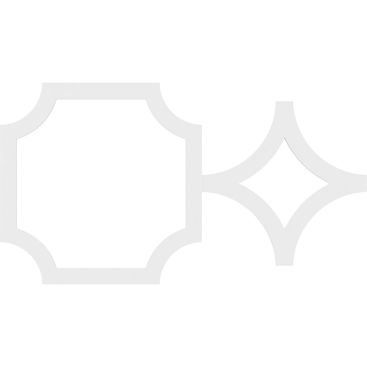 Large White PVC Decorative Fretwork Wall Panels