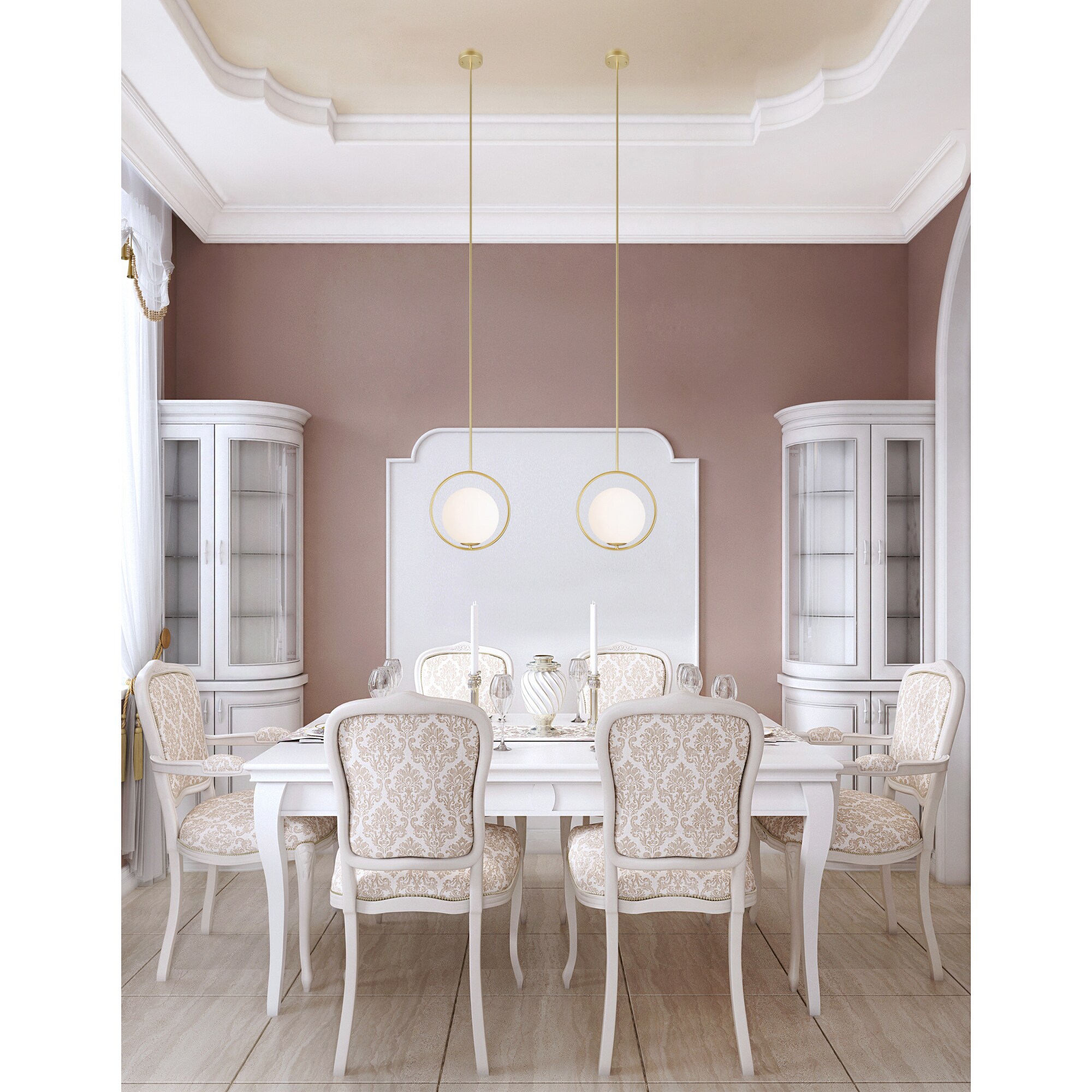 Celeste Gold Glass LED Mini Pendant Light