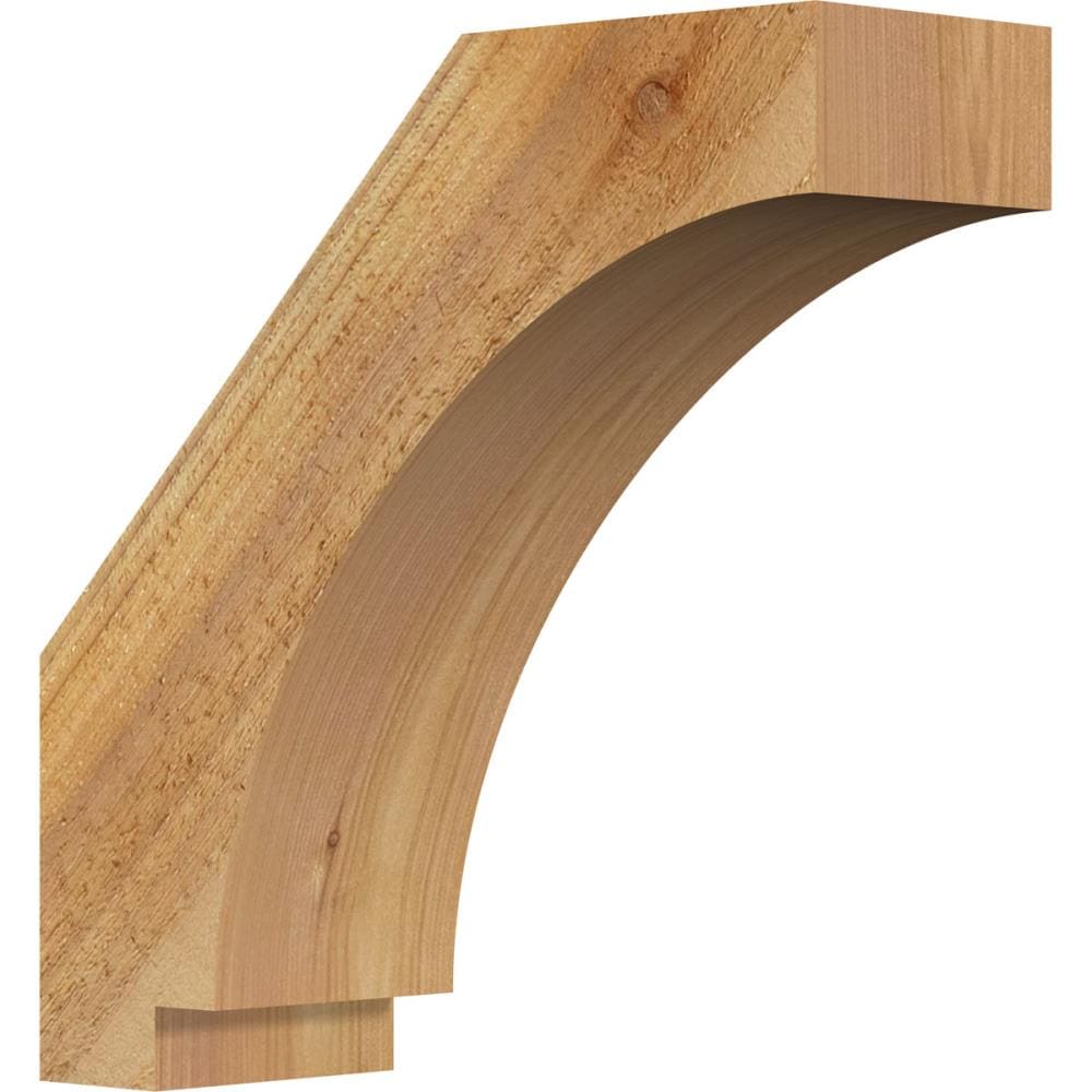 Ekena Millwork BRC04X12X12IMP00RWR 4-in x 12-in x 12-in Western Red Cedar Unfinished Wood Imperial Rough Sawn Knee Brace