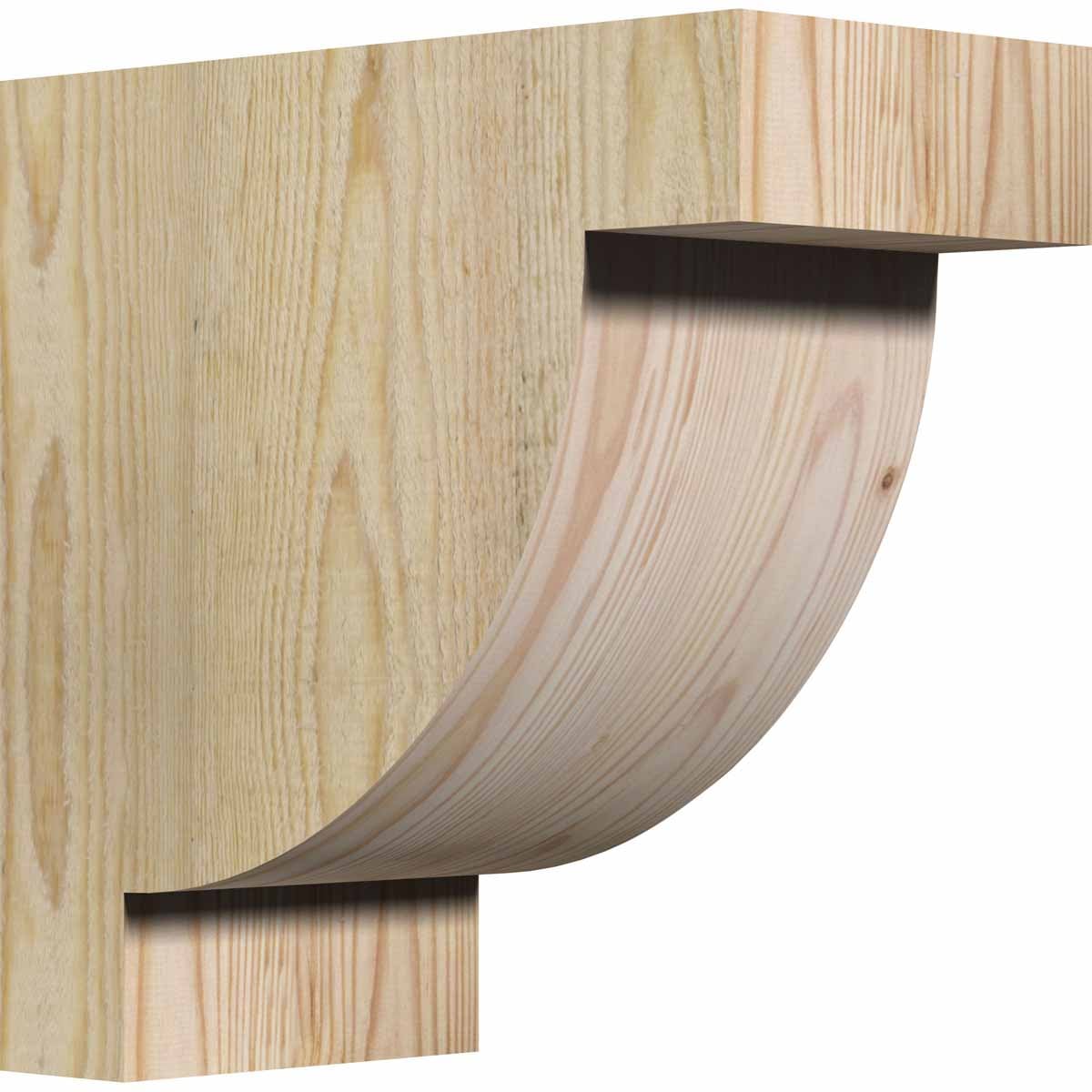 Ekena Millwork COR06X12X12ALP00RDF 6-in x 12-in x 12-in Alpine Unfinished Douglas fir Wood Paintable/Stainable Corbel
