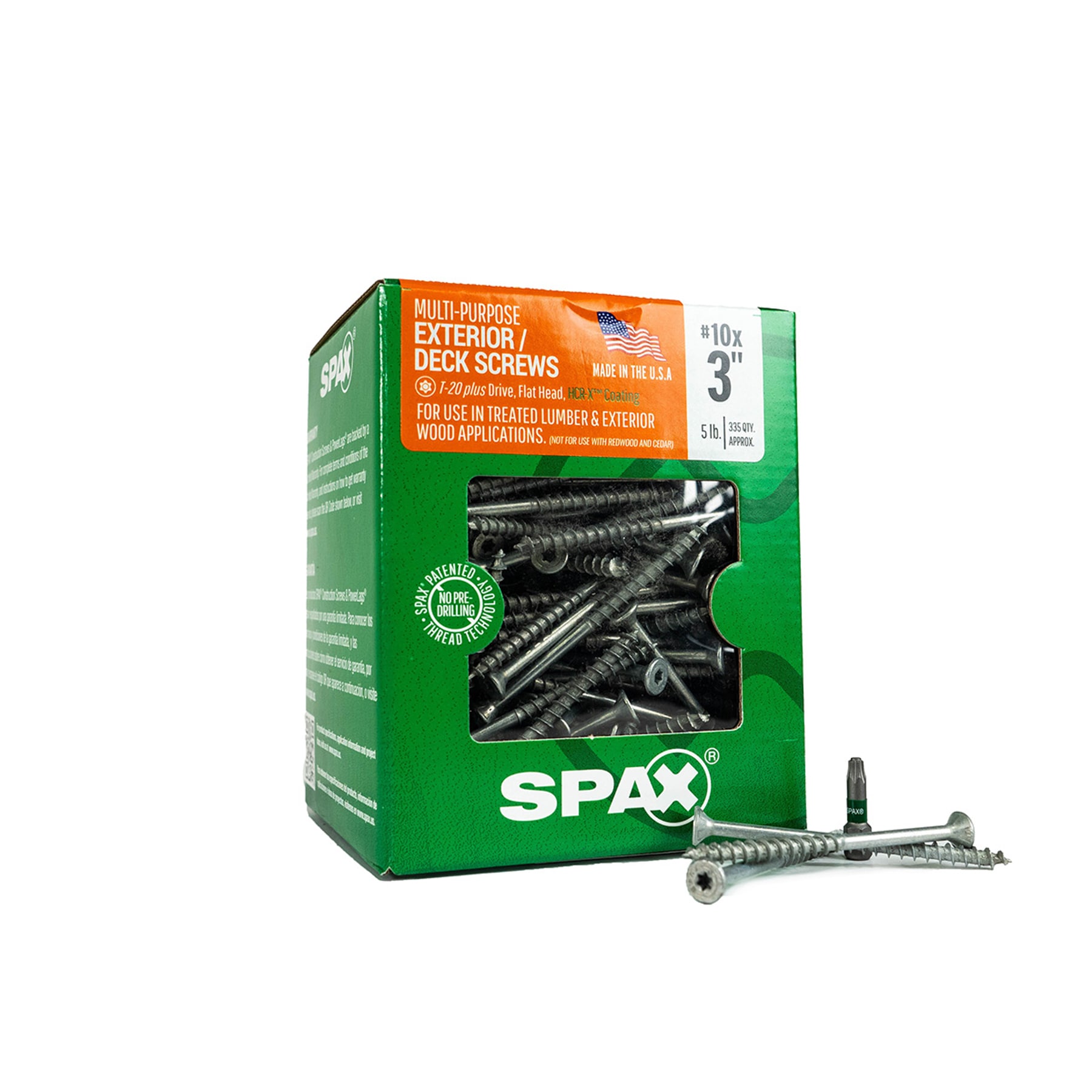 SPAX Multi-Material #10 x 3-in Double-barrier Exterior Wood screws ( 335 -Per Box )