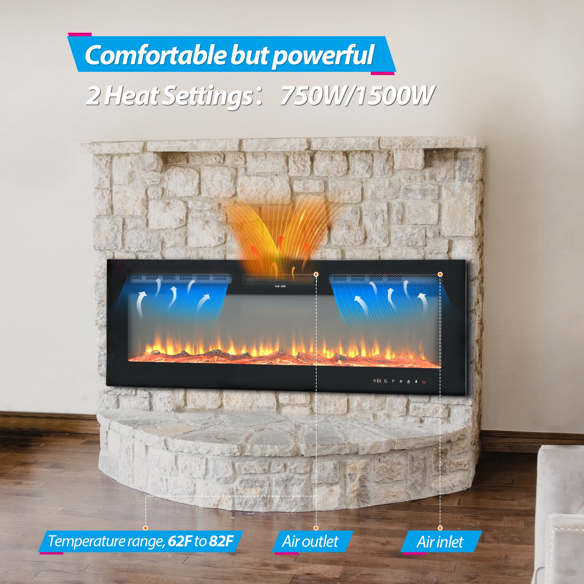  LS-DZBL-50 Electric-Fireplaces - View #4