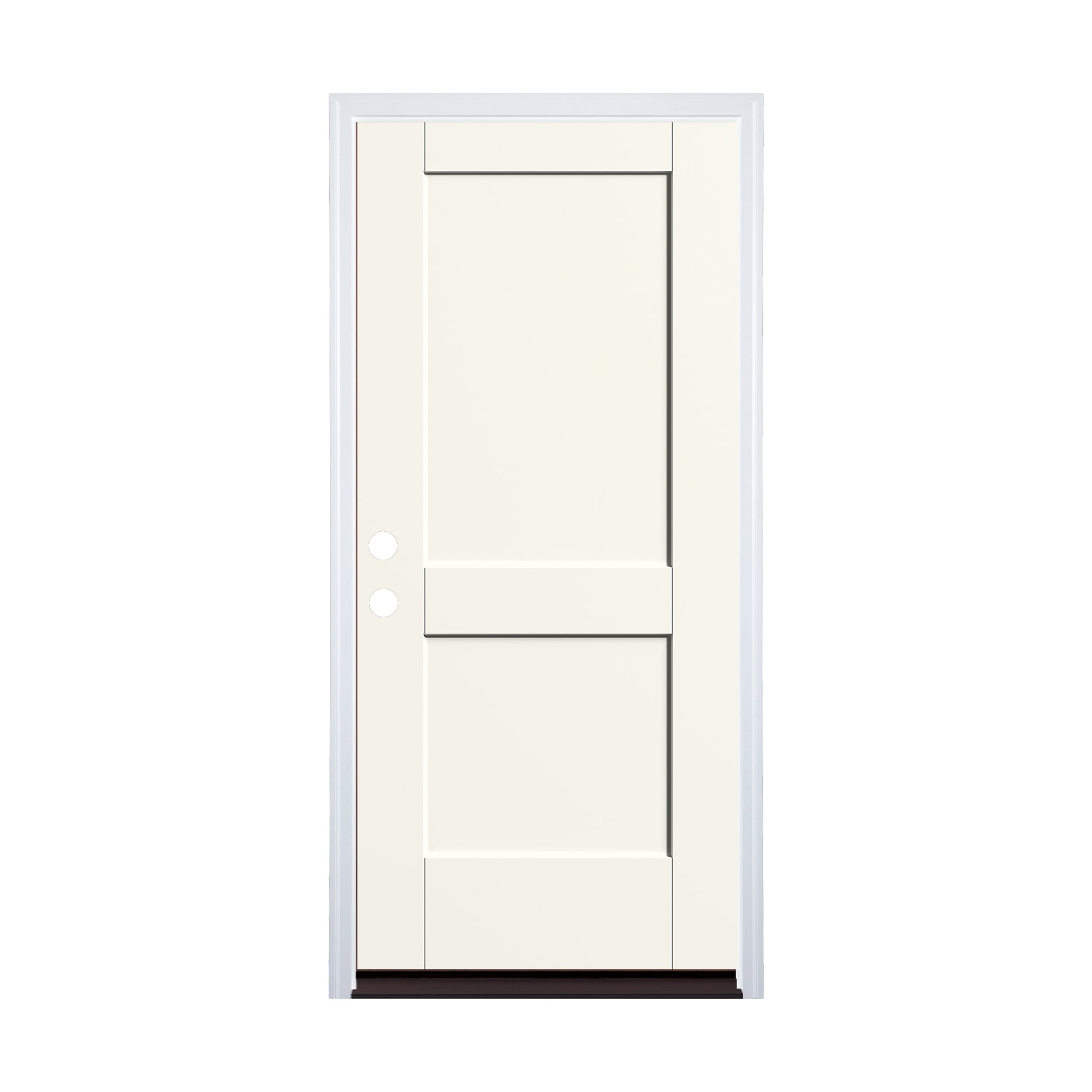 Therma-Tru 36-in x 80-in Fiberglass No Glass Painted Prehung Front Door with Brickmould Insulating Core