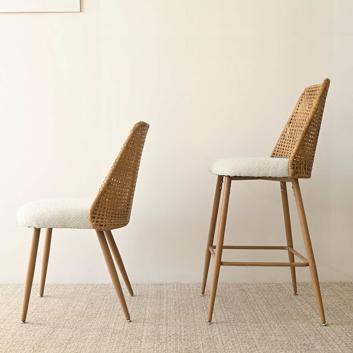 Maison Boucle MILAN-CHAIR-OAK-WH-6 Dining-Chairs - View #4