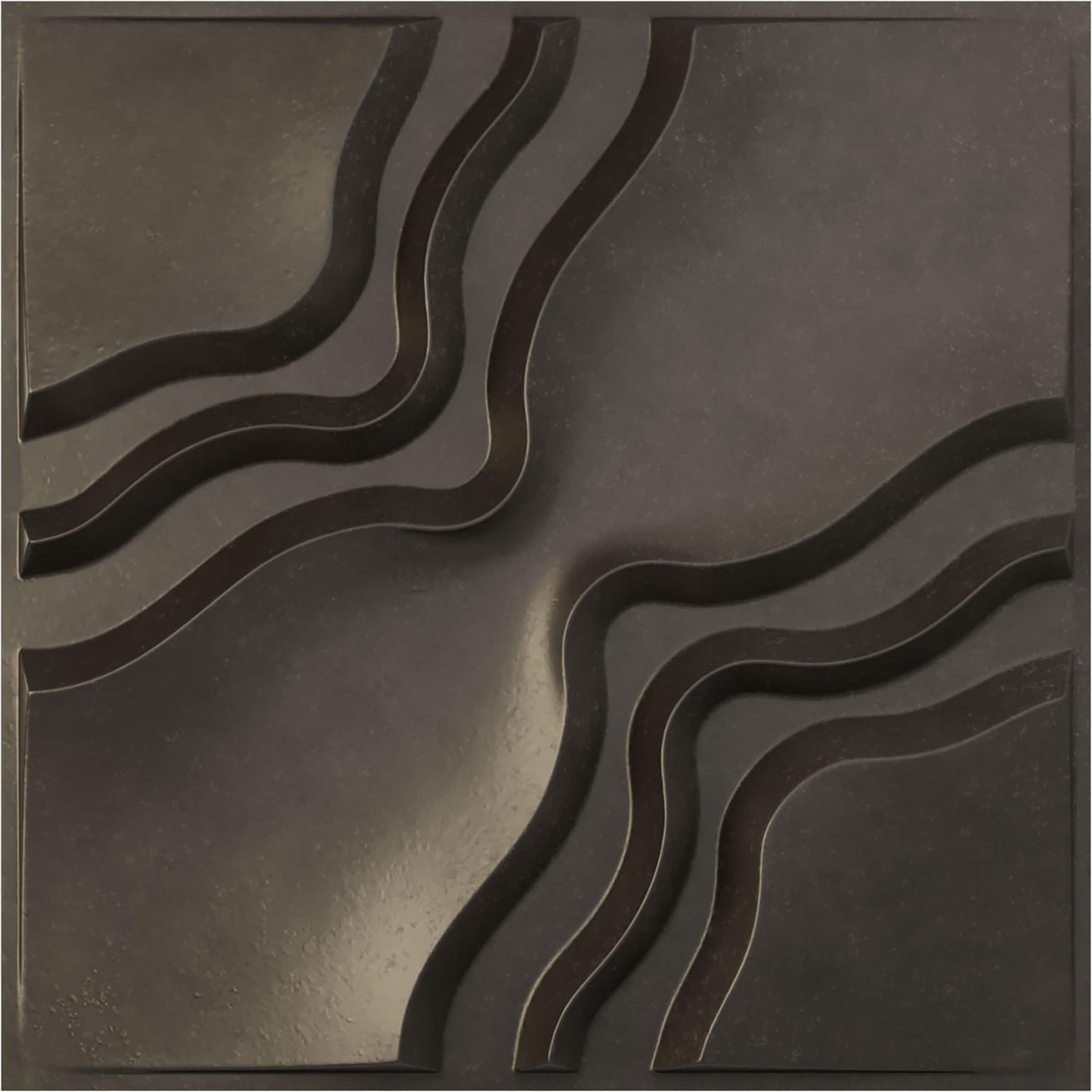 Ekena Millwork WP20X20RGDST 19-5/8-in x 19-5/8-in Embossed Paintable/Stainable Black PVC Wall Panel (