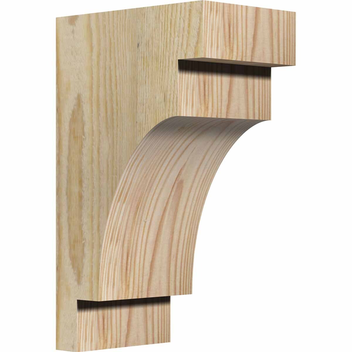 Ekena Millwork COR04X06X10MED00RDF 4-in x 6-in x 10-in Mediterranean Unfinished Douglas fir Wood Paintable/Stainable Corbel