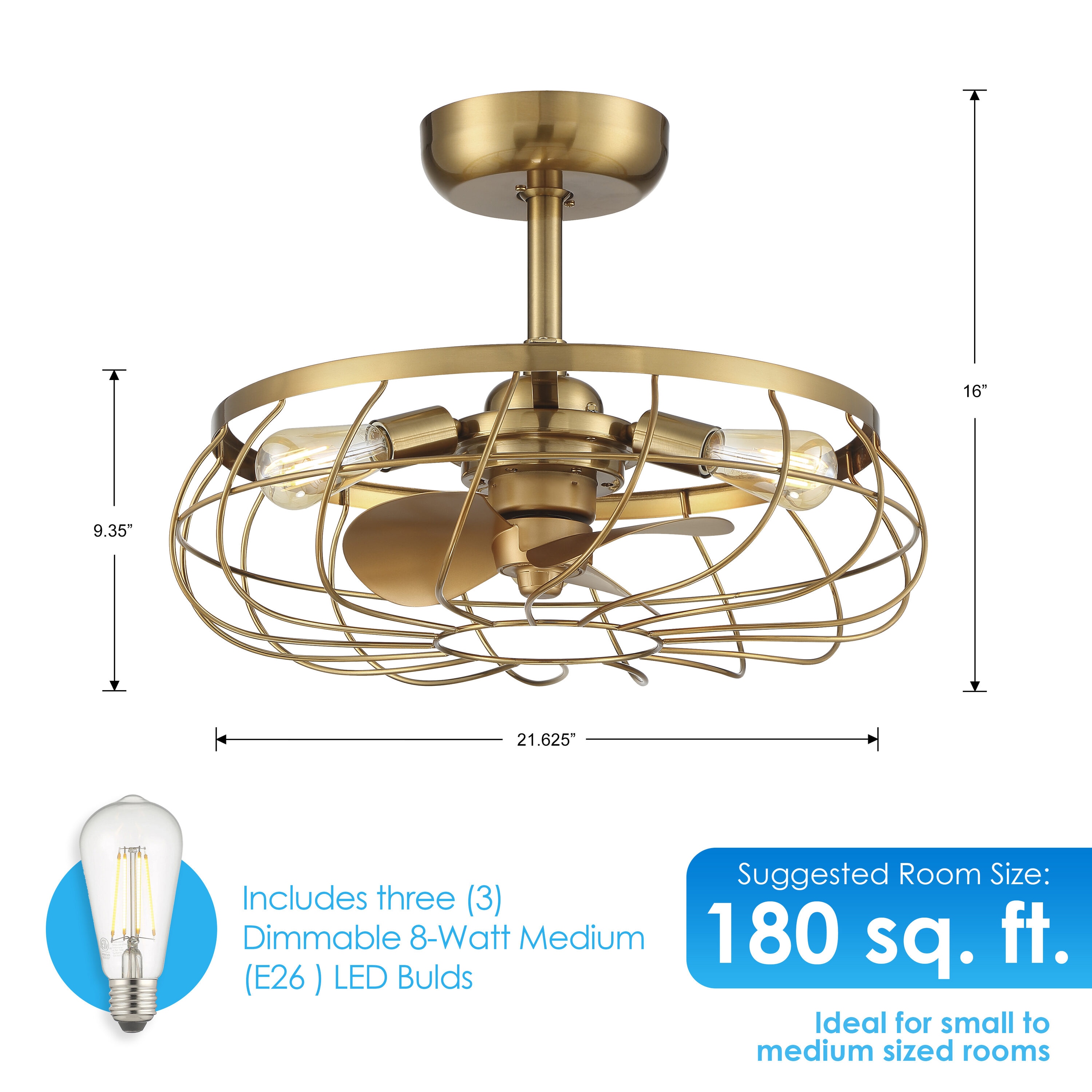 Arranmore Lighting & Fans AR-2281AGB Ceiling-Fans - View #2