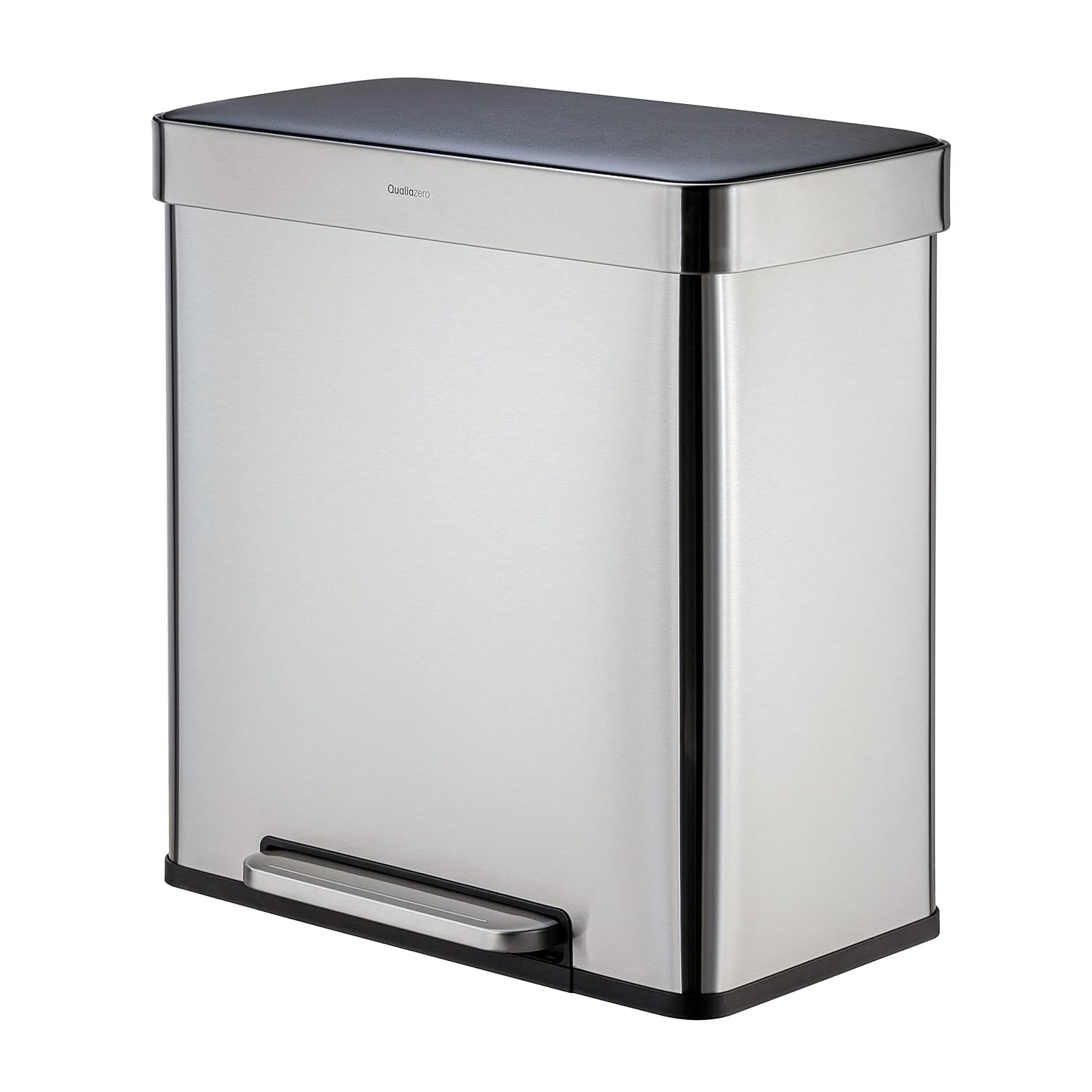 Qualiazero AMZ10040 16 Gallon Stainless Steel Indoor Kitchen Step Trash Can