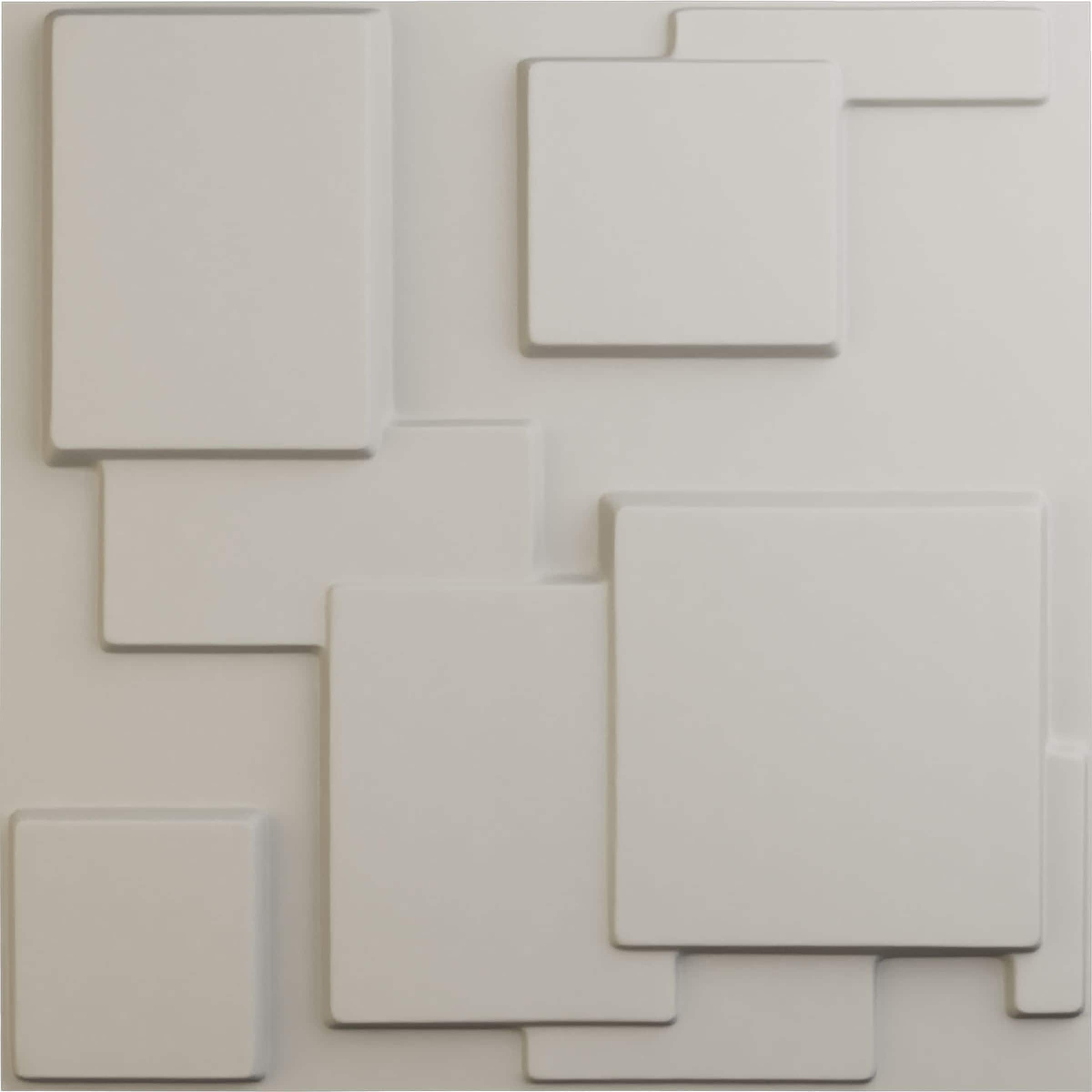 Ekena Millwork WP20X20GOGBW 19-5/8-in x 19-5/8-in Embossed Paintable/Stainable Off-white PVC Abstract Wall Panel ( 2.67-sq ft )