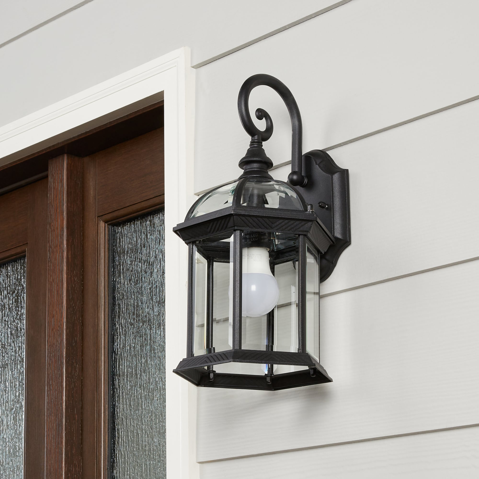 Kichler Barrie 1-Light 15.5-in H Black Outdoor Wall Light 9735BK at ...