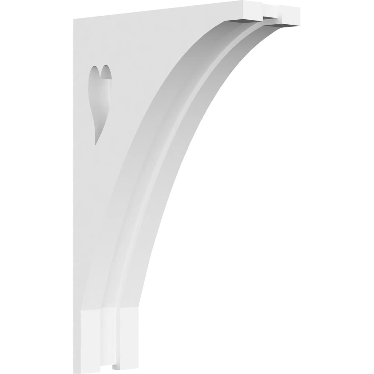 Ekena Millwork CORP01X05X08WN 1.875-in x 5-in x 8-in Winston Unfinished White PVC Paintable Corbel