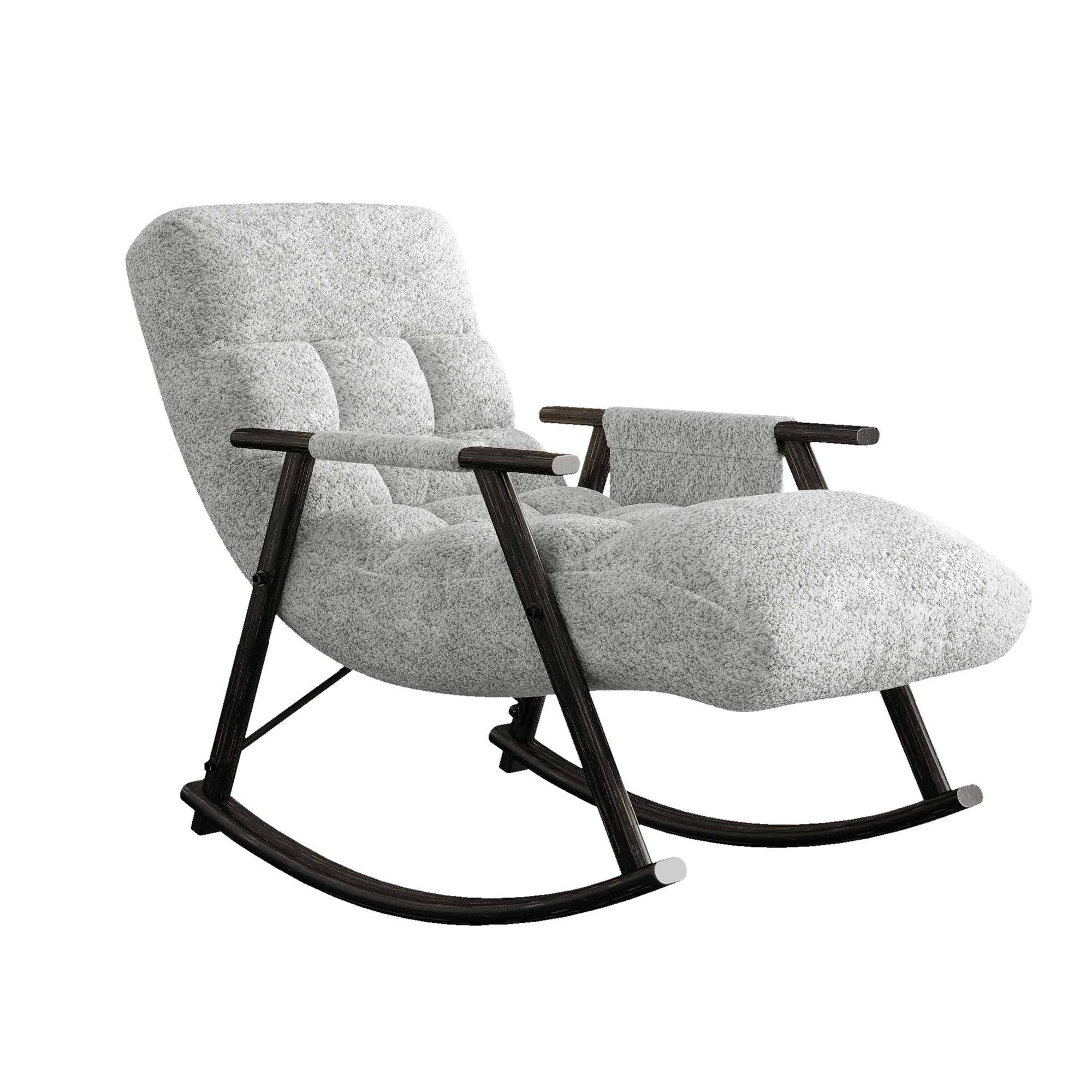 SINOFURN SYA610036PK Casual Gray Rocking Chair