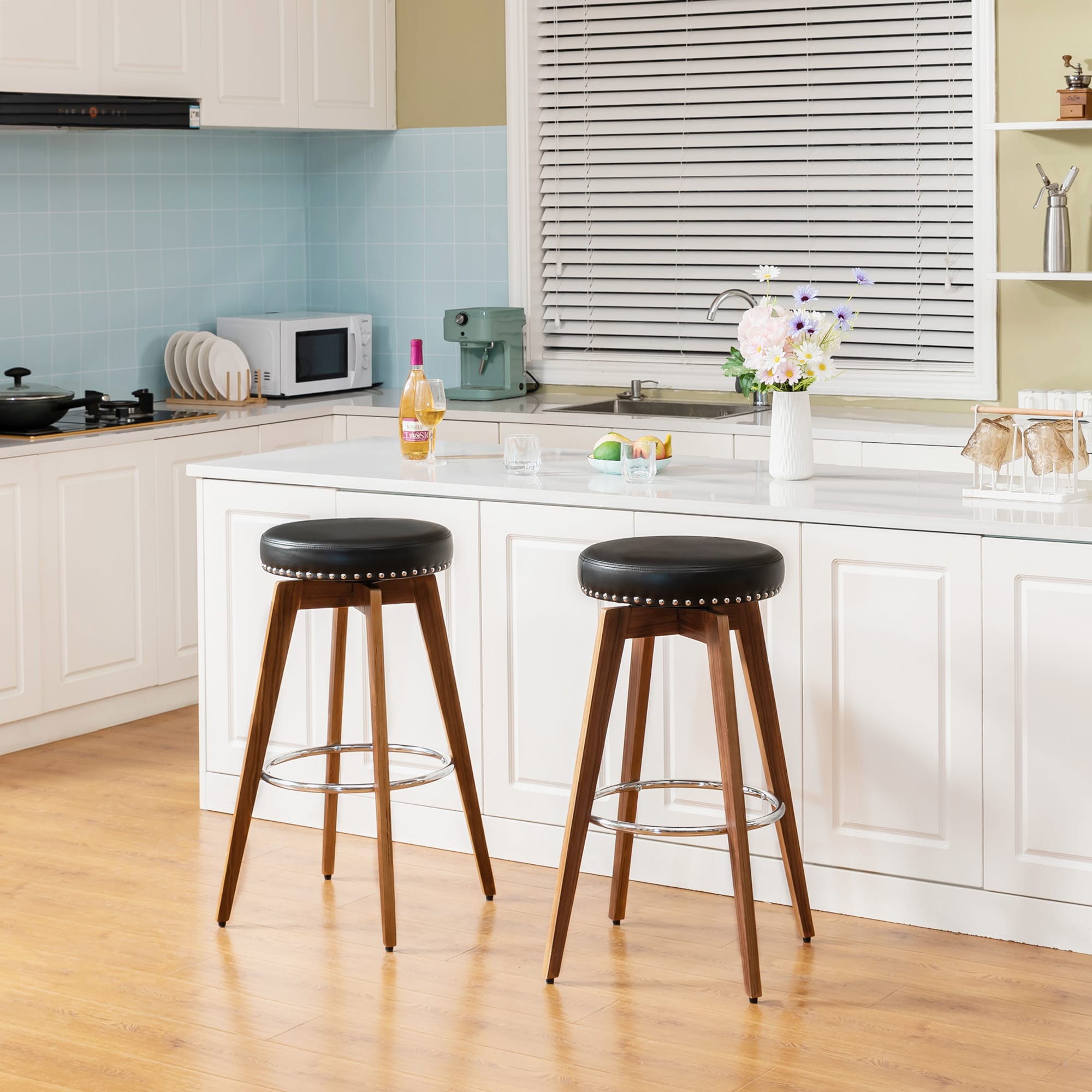 Contemporary backless deals bar stools