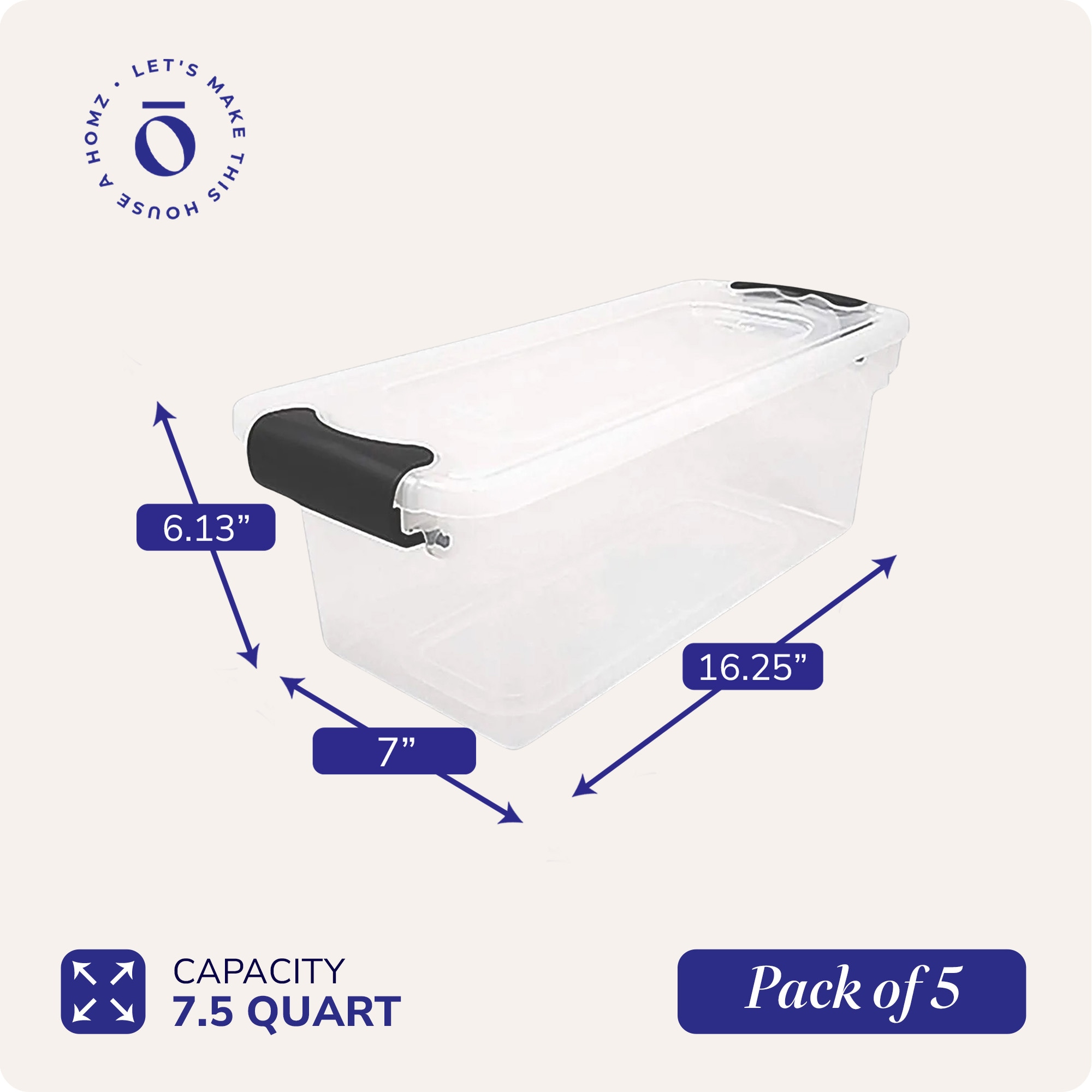 Homz Products 314612 Plastic-Storage-Totes - View #4