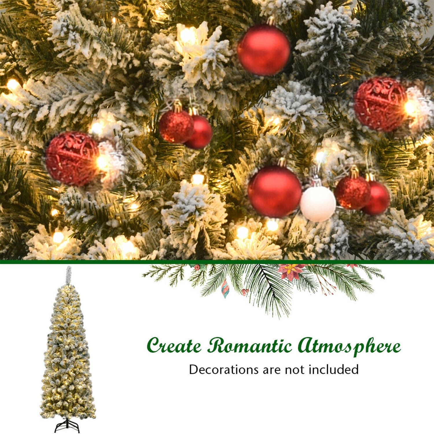 WELLFOR HYJ22875US Artificial-Christmas-Trees - View #3