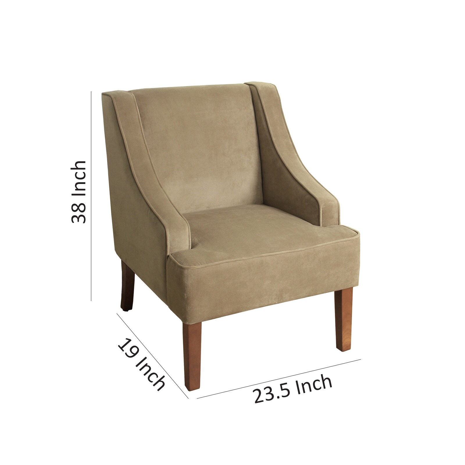 grey and tan accent chair