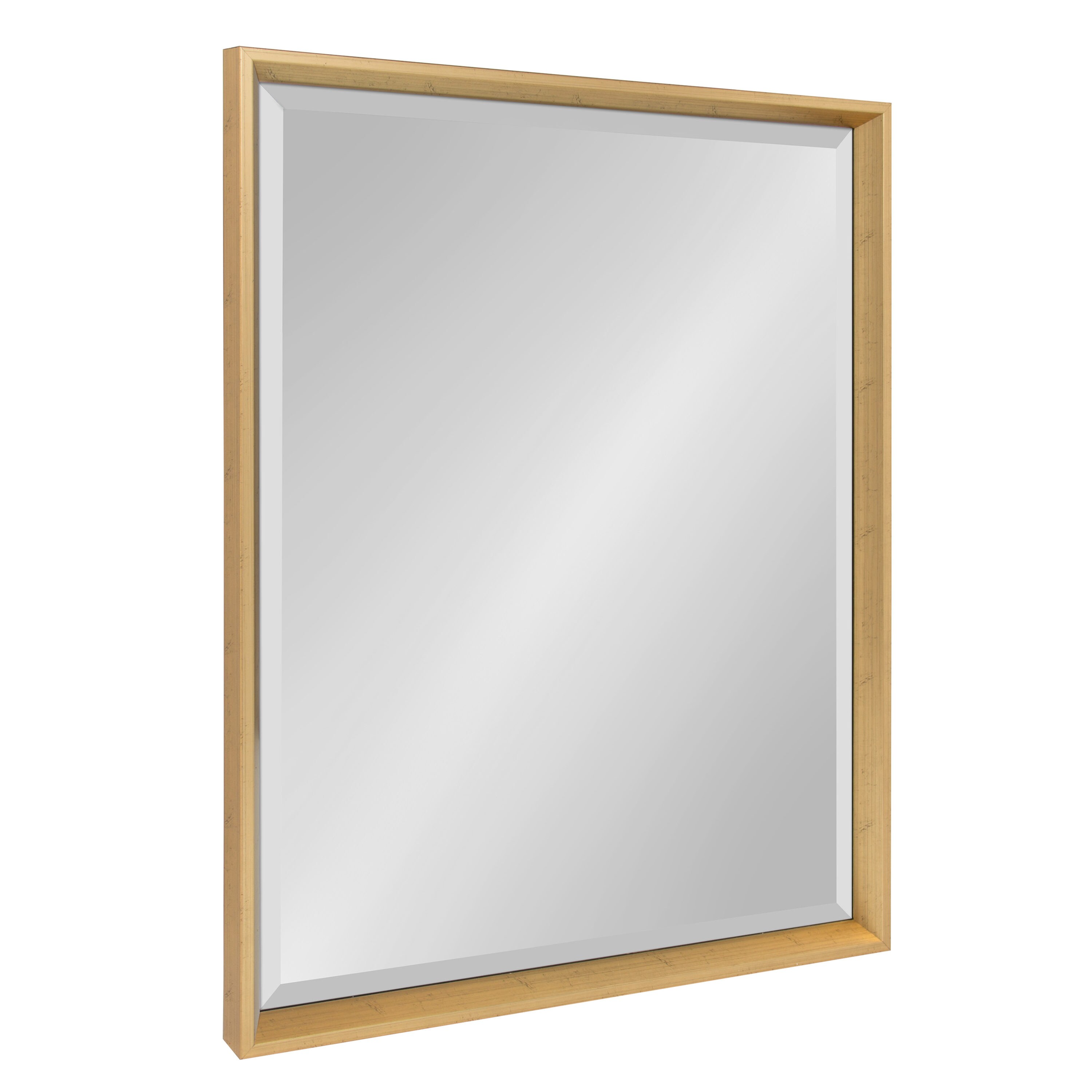 Kate and Laurel 212975 Calter 23.5-in W x 29.5-in H Gold Framed Wall Mirror