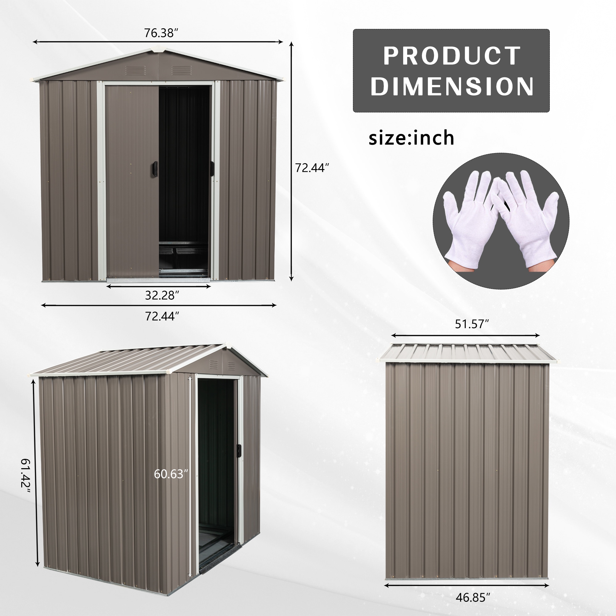 Maocao Hoom BH57418 Metal-Storage-Buildings-Sheds - View #3