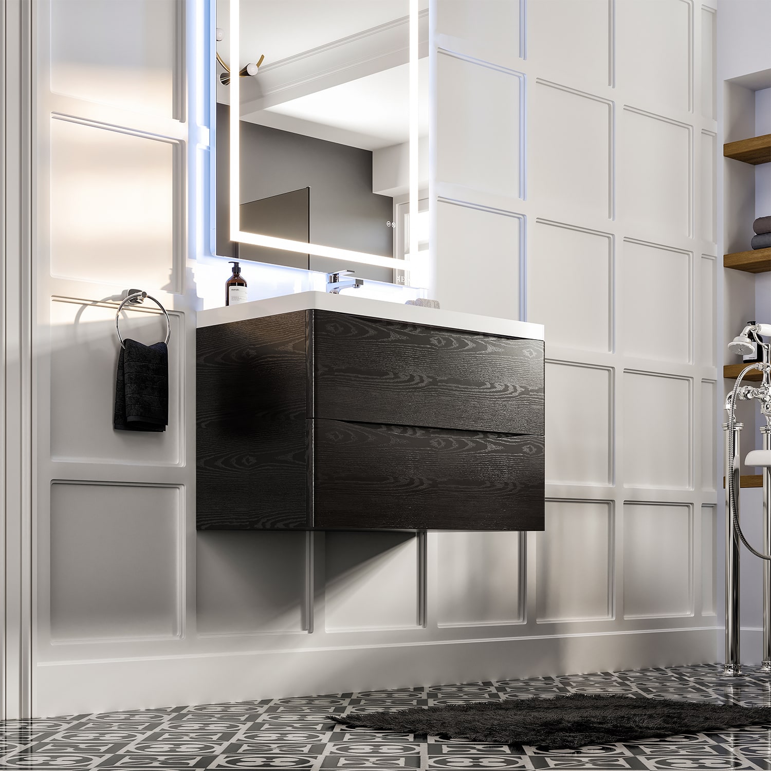 Eviva EVVN900-36CHNT-WMN Bath-Vanity-Combo - View #5