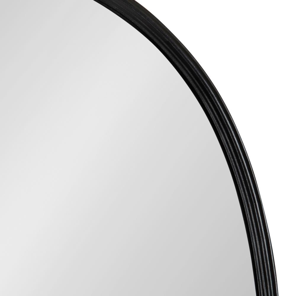 Elegant Full-Length Black Wood Rectangular Wall Mirror 24x36