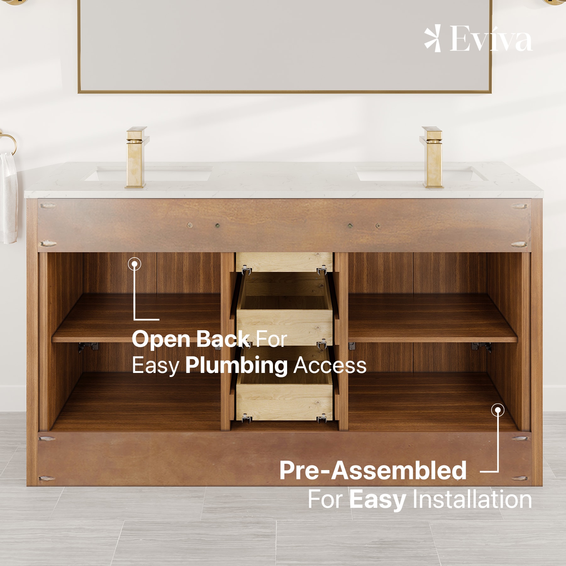 Eviva EVVN812-60X18WN Bath-Vanity-Combo - View #9