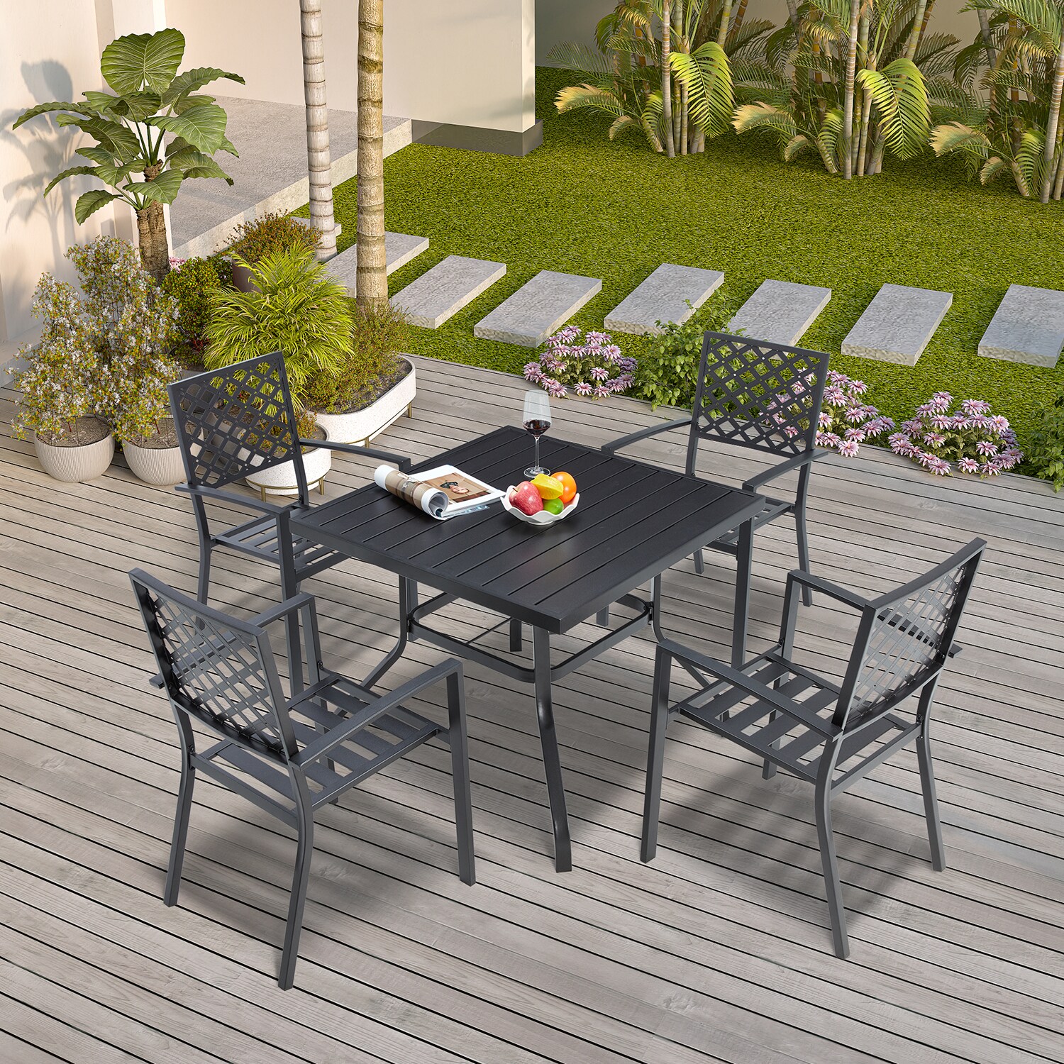 metal garden table and chairs argos