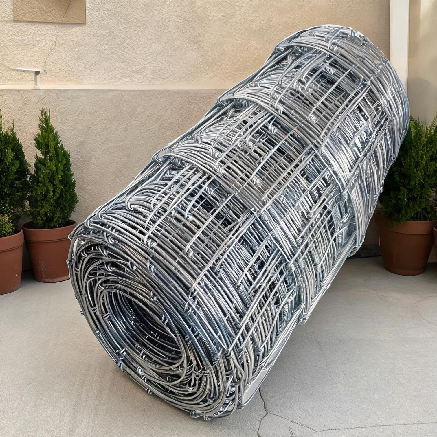SunJet Classic silver galvanized wire fencing roll with graduated mesh for livestock protection 4 ft x 328 ft 14-gauge steel