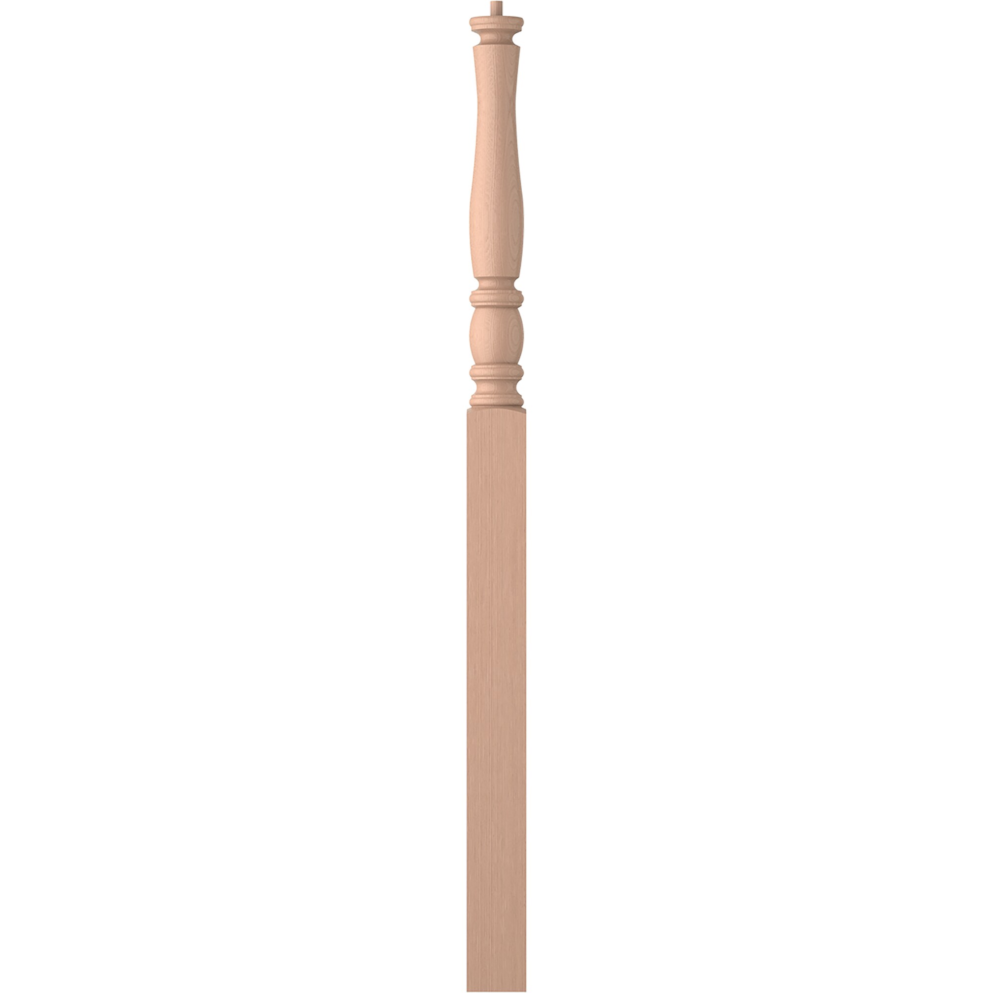 L.J. Smith Stair Systems LJP-3315-HM Briarcliffe 3.5-in x 58-in Unfinished Hard maple Intermediate Stair Newel Post