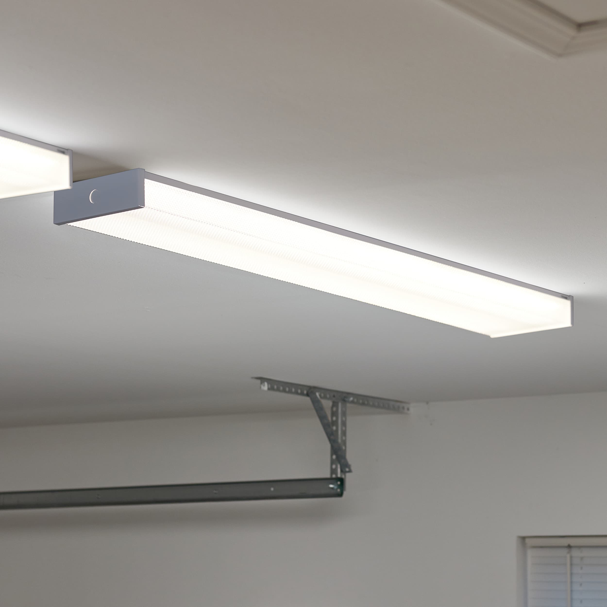 Sleek Energy Star LED Ceiling Wrap Flush Mount in White, 48"L