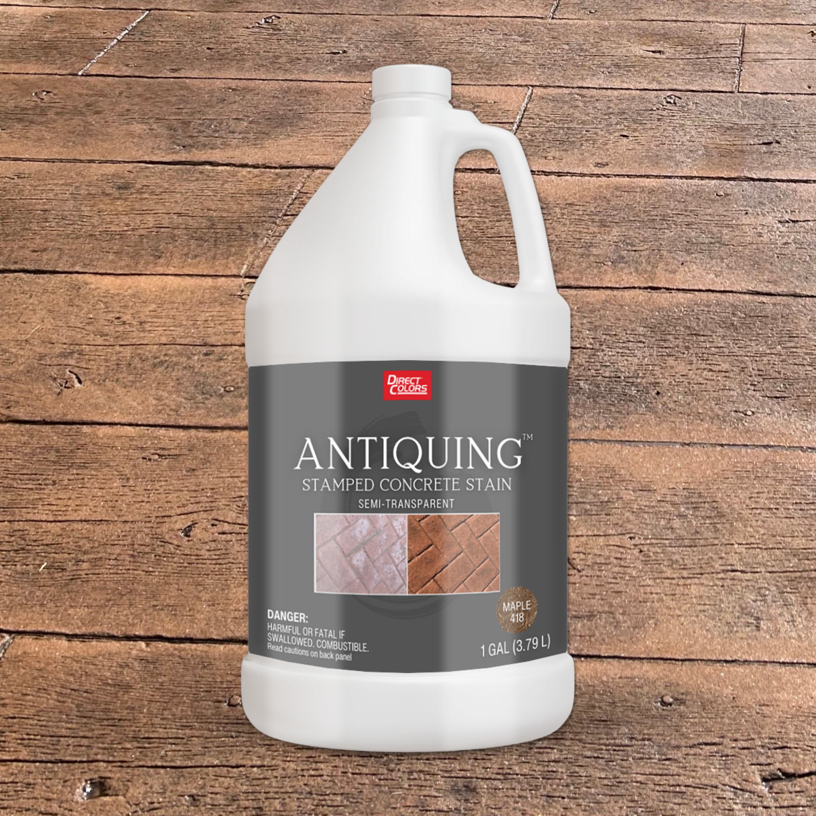 Direct Colors DC-ANS-418-1GAL Antiquing Stamped Concrete Stain Maple Solvent-based Ready-to-use Concrete stain ( 1-gallon )