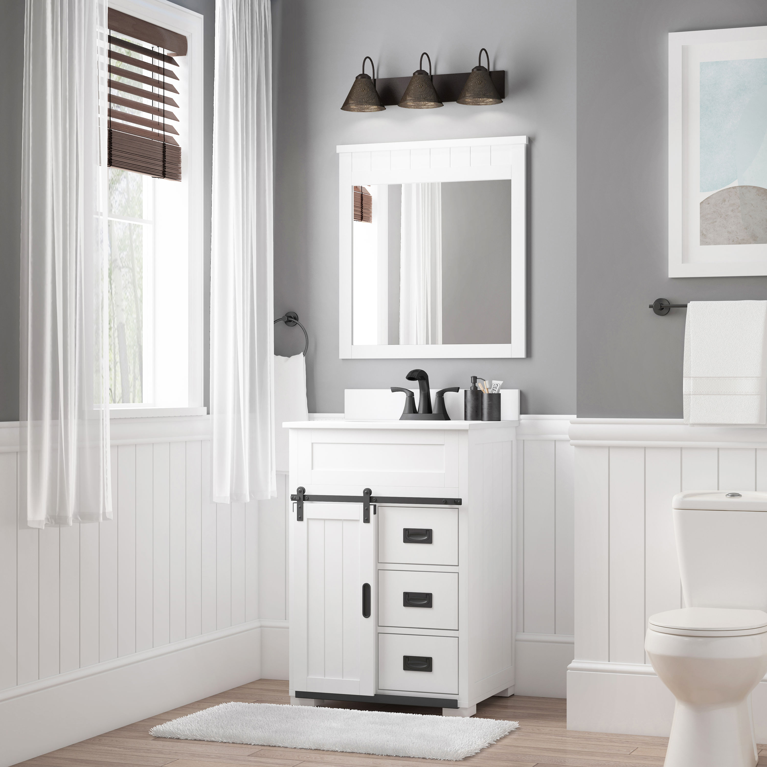 Style Selections Morriston 24 In White Undermount Single Sink Bathroom   47930336 