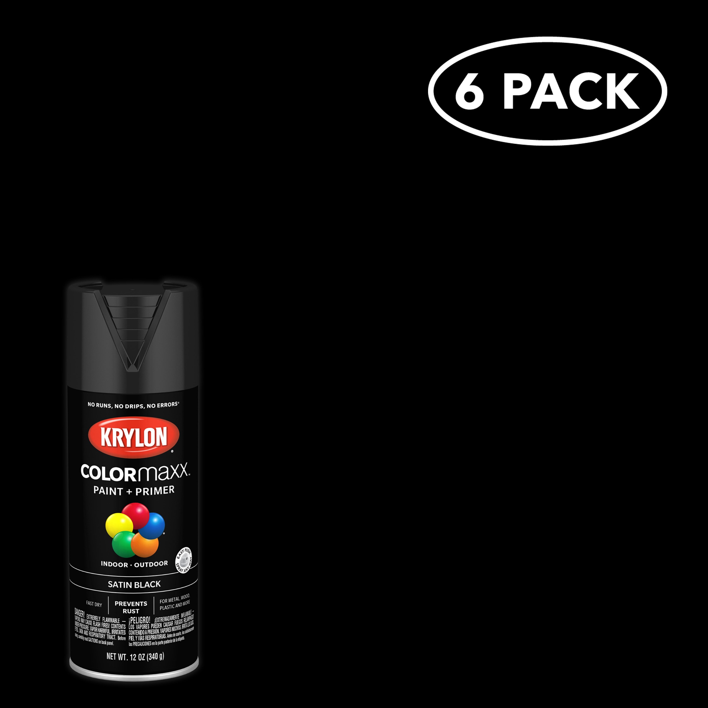 Balchan Acrylic Satin Black Spray Paint 400G - BACRYL201 - Balchan