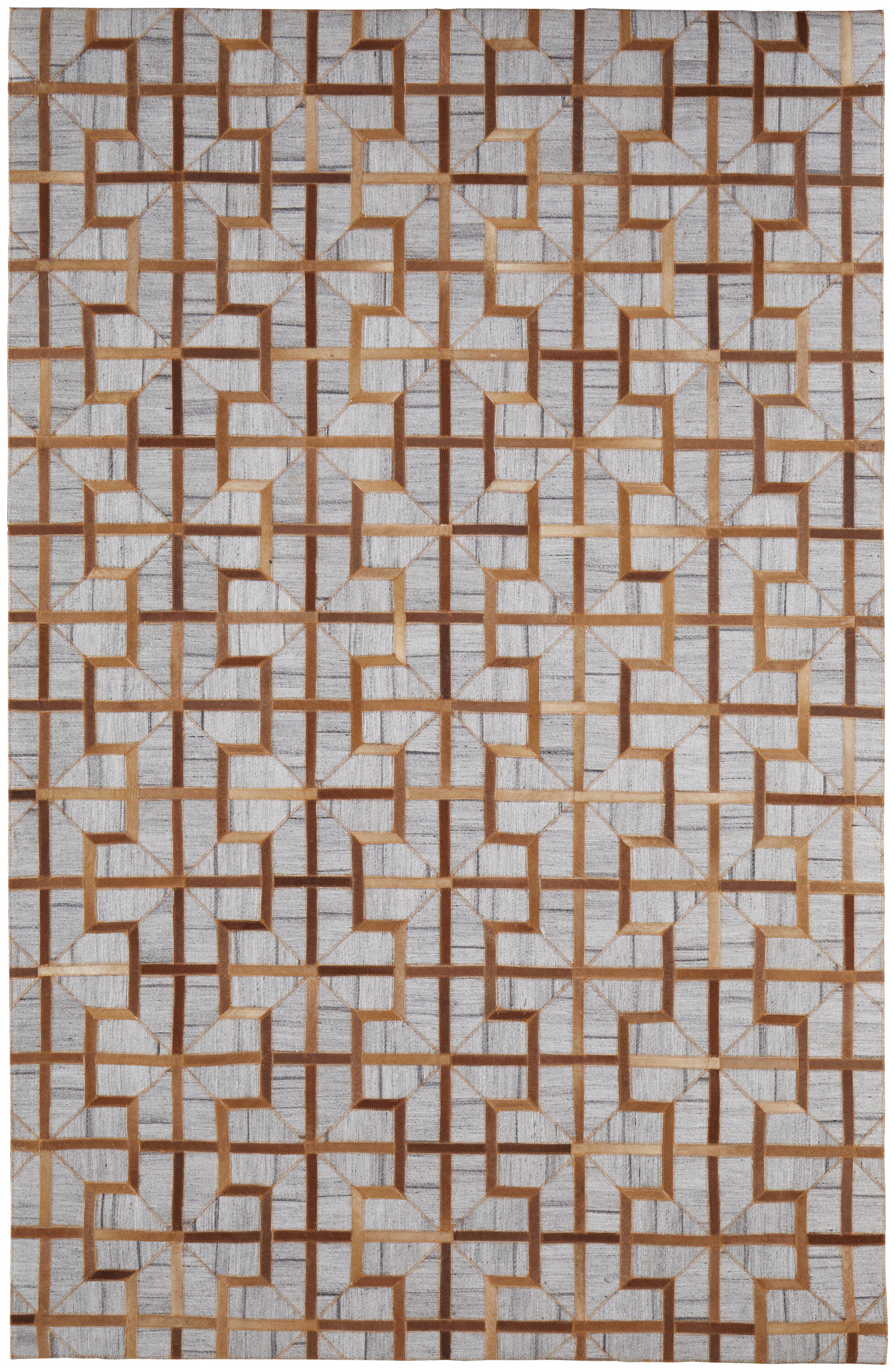 Room Envy 738R0756SUDSLTP00 Canady 2 x 3 (ft) Loomed Polypropylene Sudan Brown/Quite Gray Rectangular Indoor Geometric Mid-Century Modern Area rug
