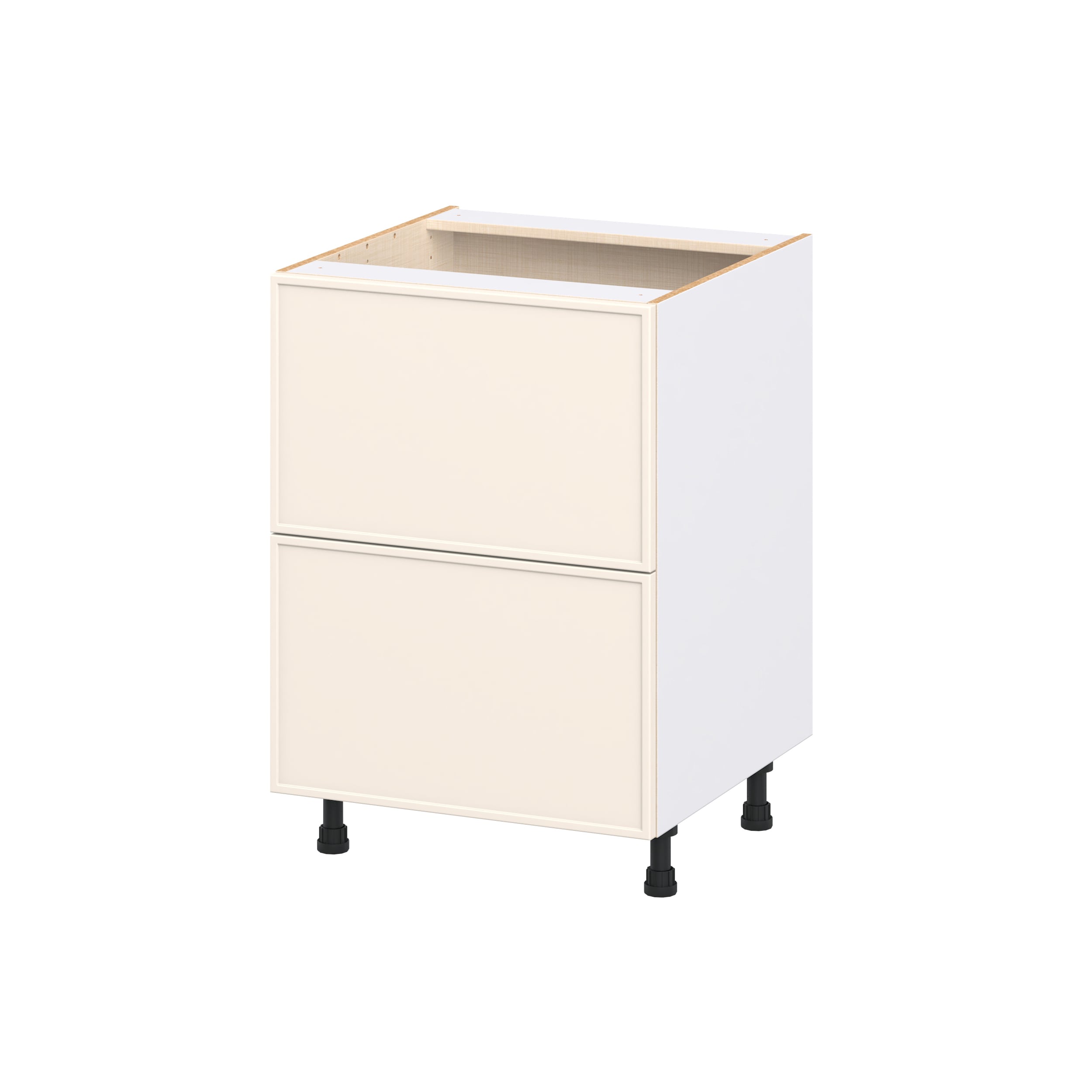 Hugo&Borg DSB2D24WD-CI Chapel Hill 24-in W x 34.5-in H x 24.66-in D Washed Linen 2 -Drawers Drawer Base Fully assembled Cabinet Flat Panel