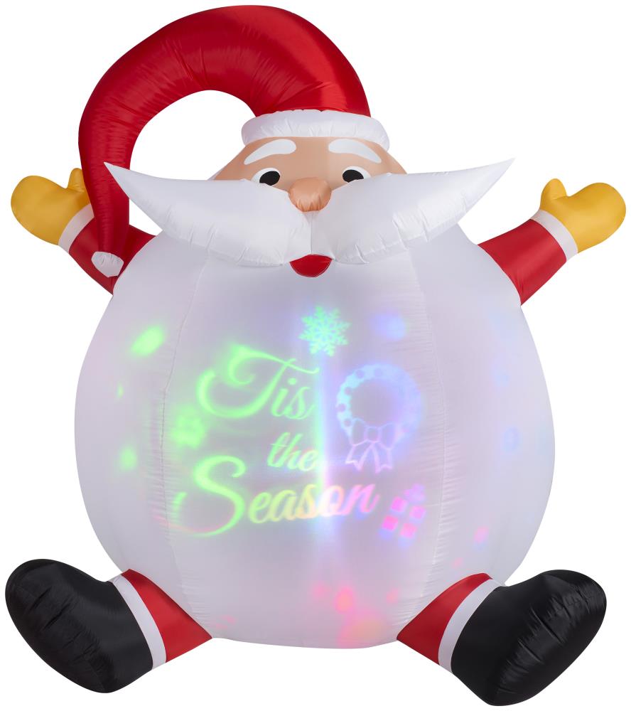 Gemmy 6-ft Lighted Santa Christmas Inflatable At Lowes.com