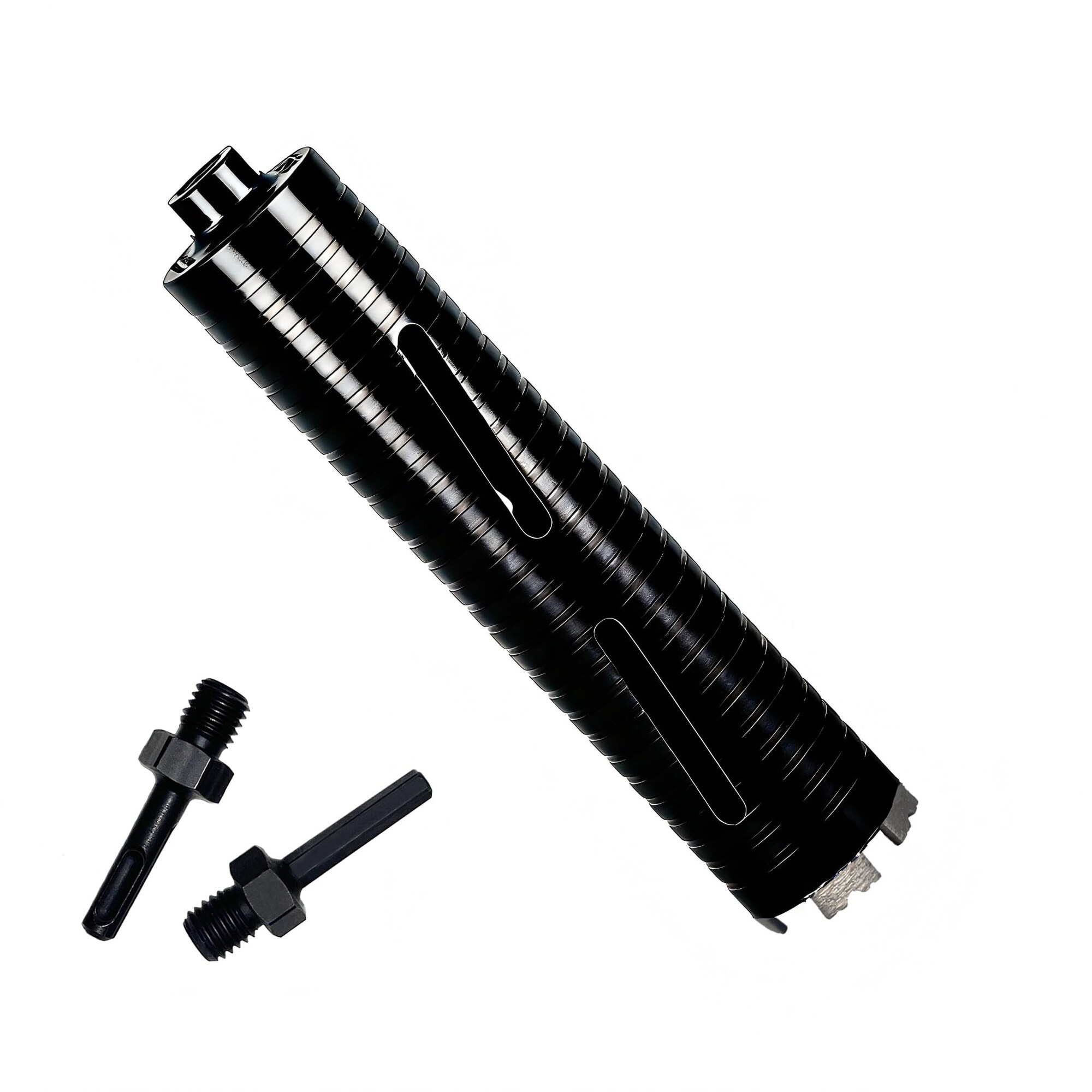 AKSCYZM  Drill Bits 3 inch Diameter 10in Drilling Depth Concrete Laser Welded with Rebar Brick Block Masonry Two 5/8 11 Thread Adapters
