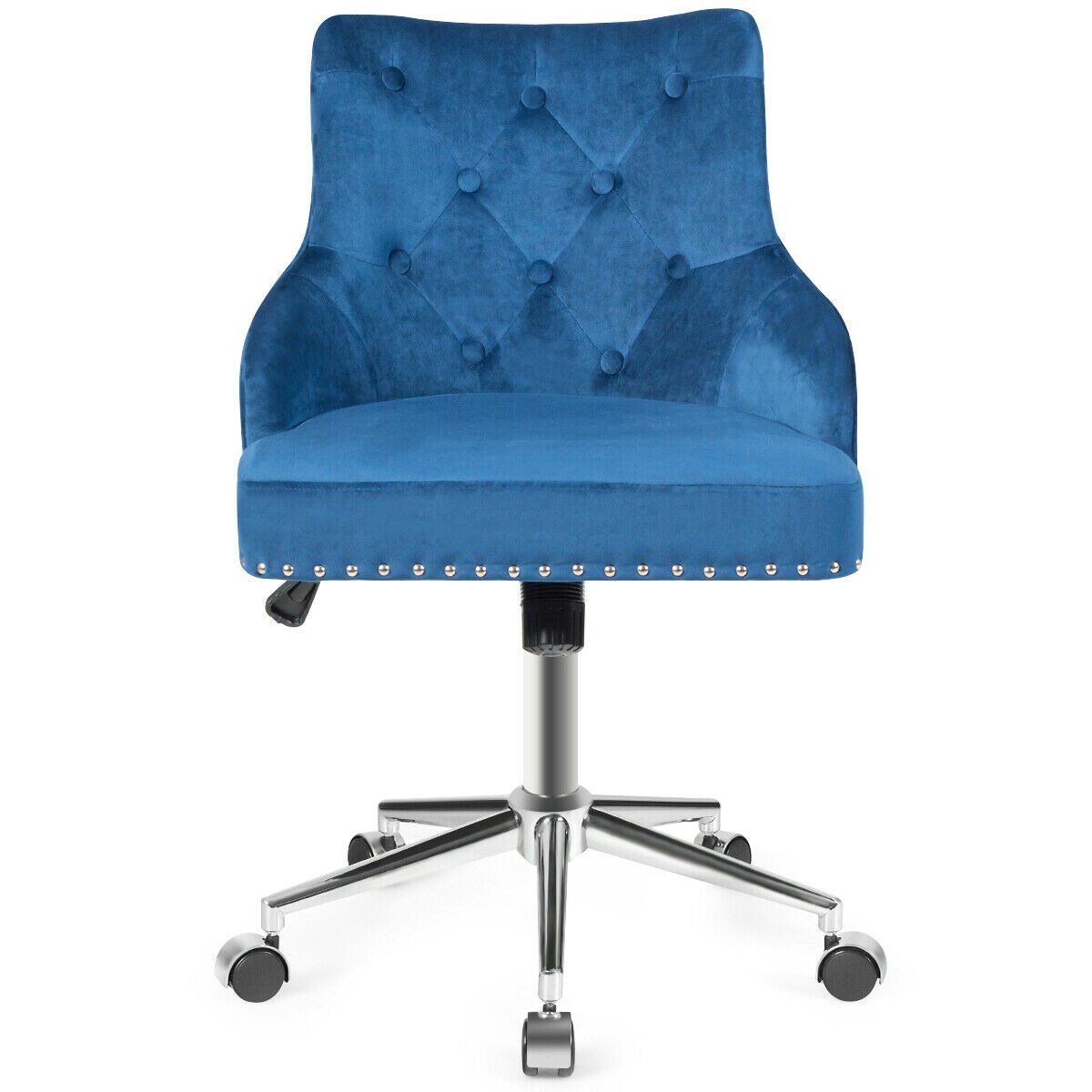 blue velvet task chair