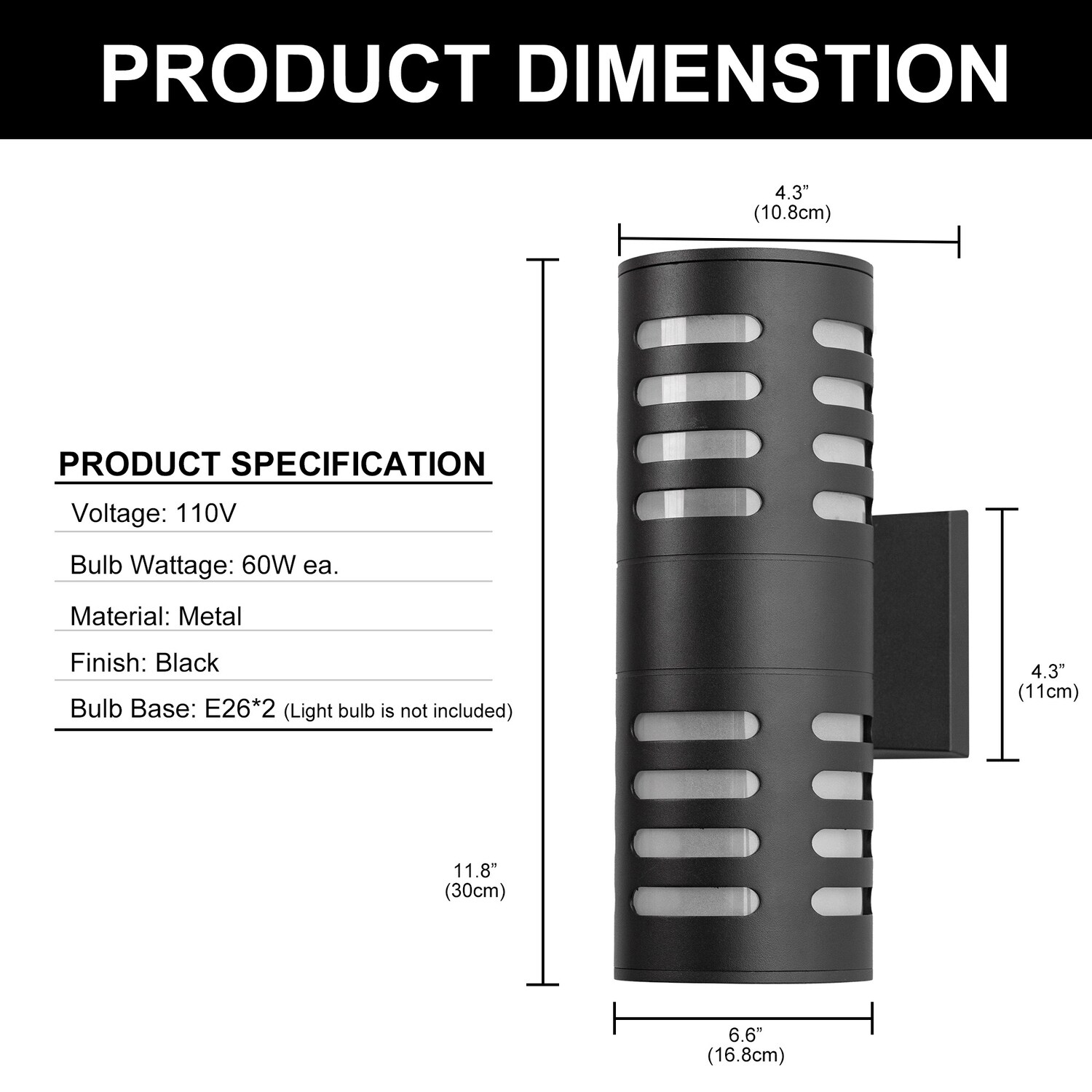 YANSUN L-ME0101501 Outdoor-Wall-Lighting - View #2