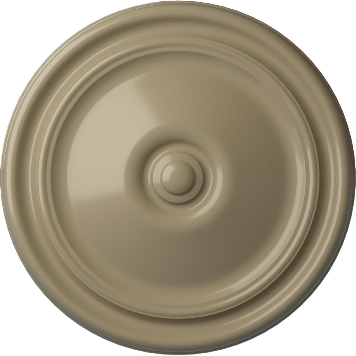 Ekena Millwork CM12REGDF Reece 12-in W x 12-in L Painted Gobi Desert Polyurethane Whole Ceiling Medallion
