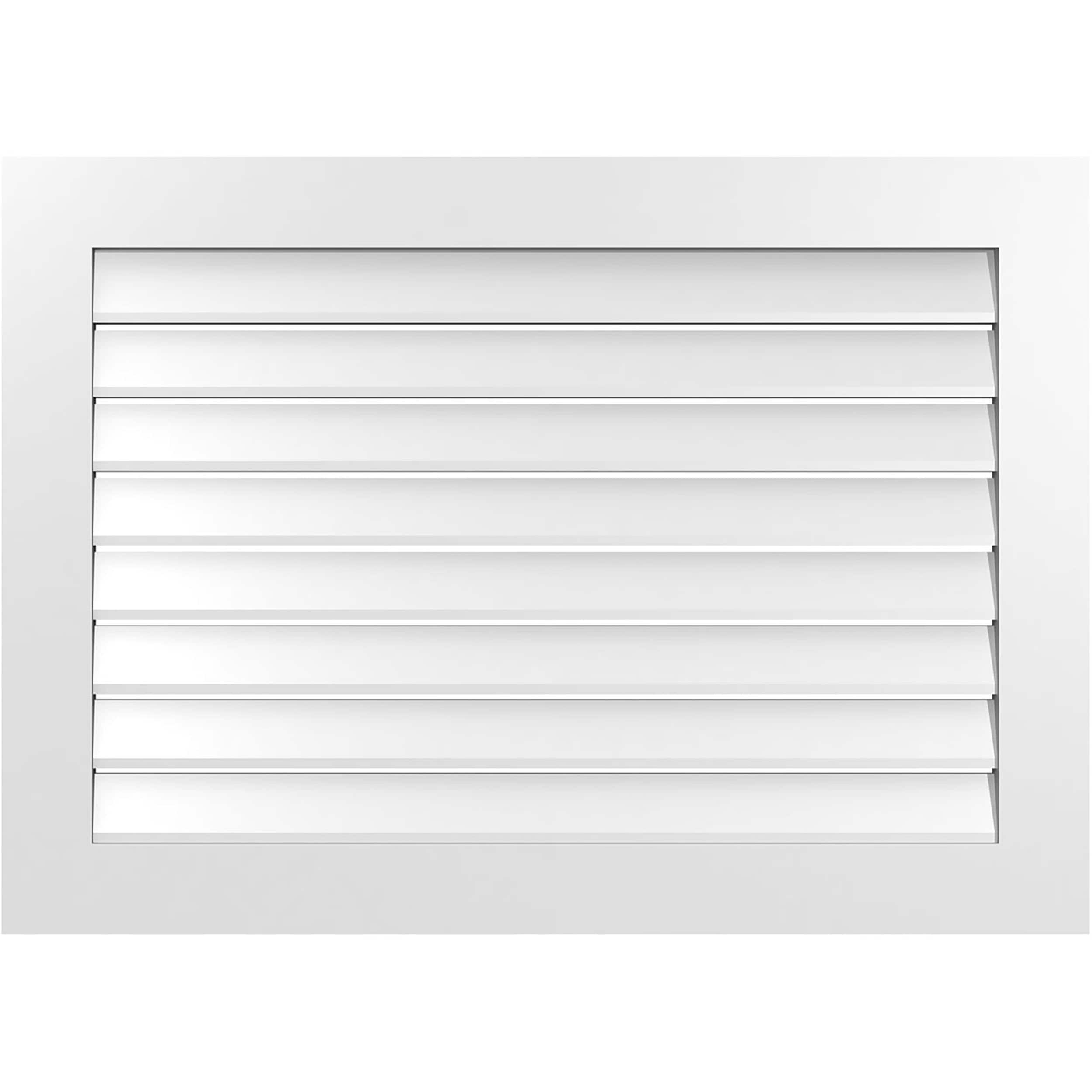 Ekena Millwork GVPVE42X3001SF 42-Inches x 30-Inches Off-white Rectangle PVC Gable Louver Vent