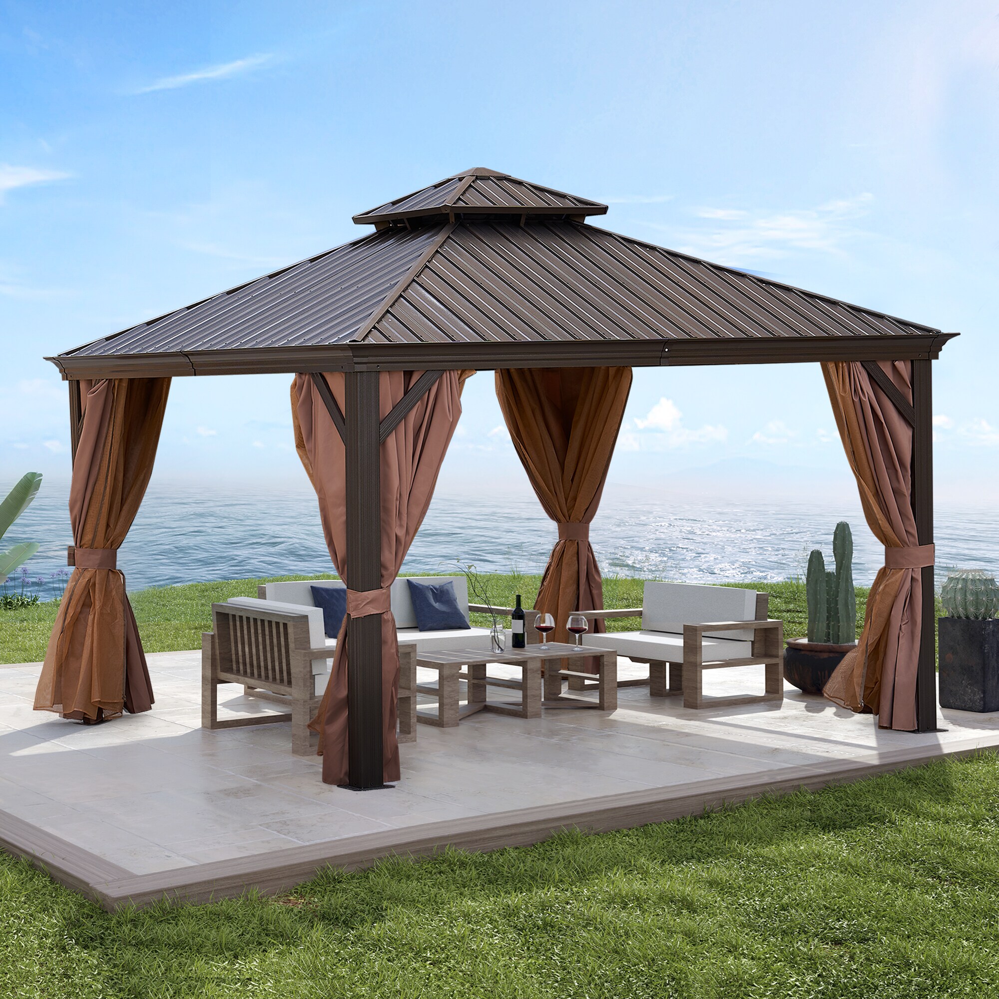 Forclover DASE-1650S07 Wood-Resin-Gazebos - View #4