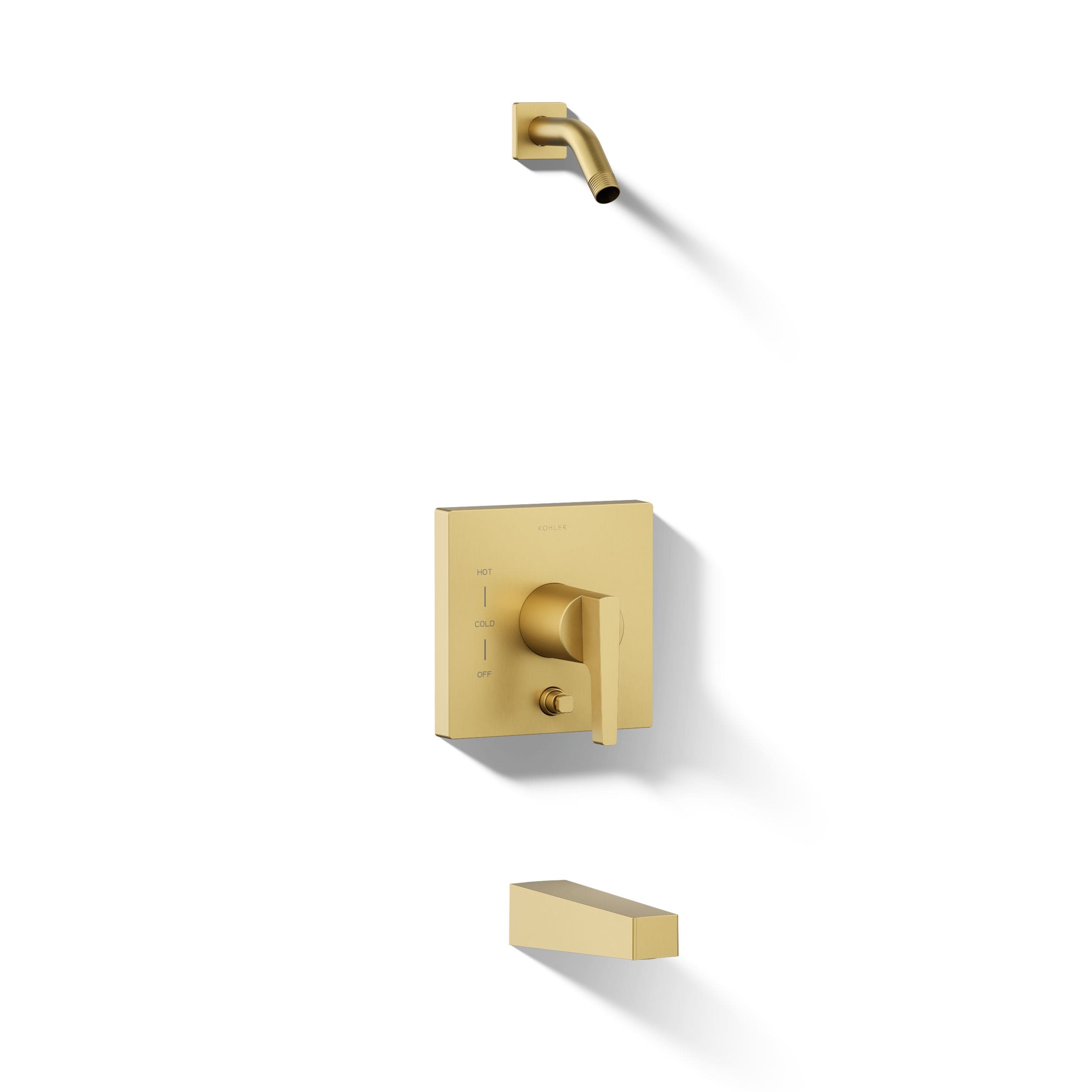 KOHLER - Honesty Vibrant Brushed Moderne Brass 1-handle Sold separately Bathtub and shower Faucet...