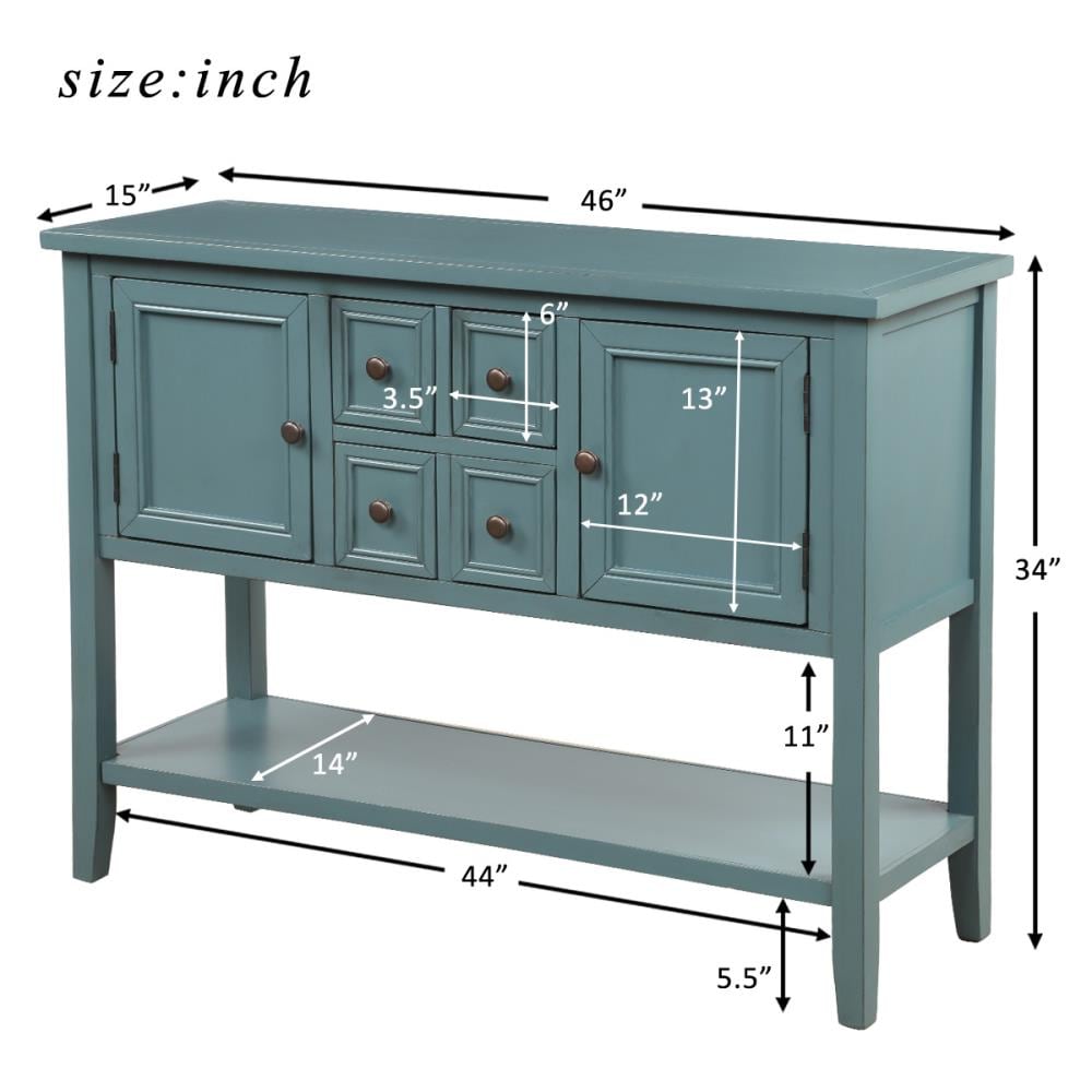 KINWELL Cambridge series buffet sideboard console table Modern Blue ...