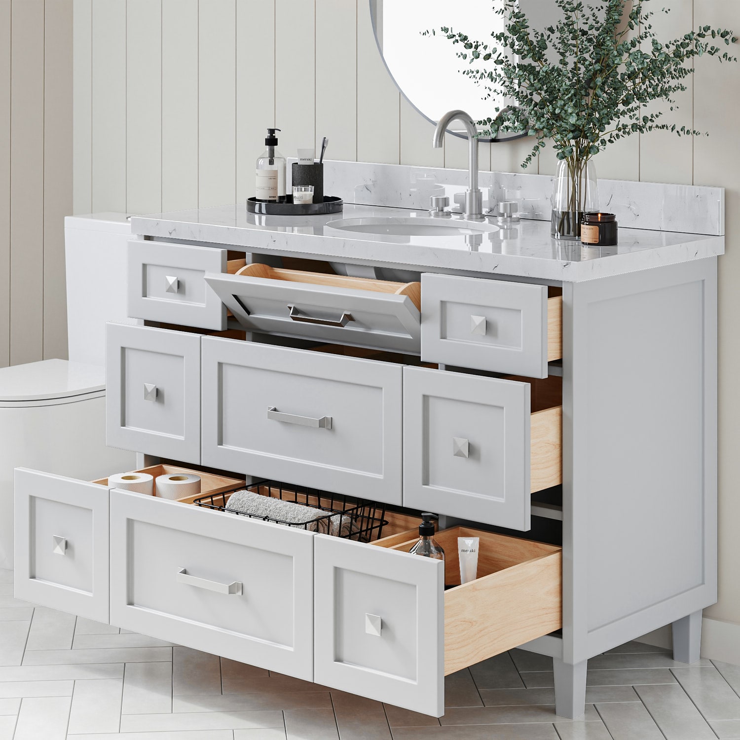 ARIEL B48CQOVOGRY Bath-Vanity-Combo - View #3